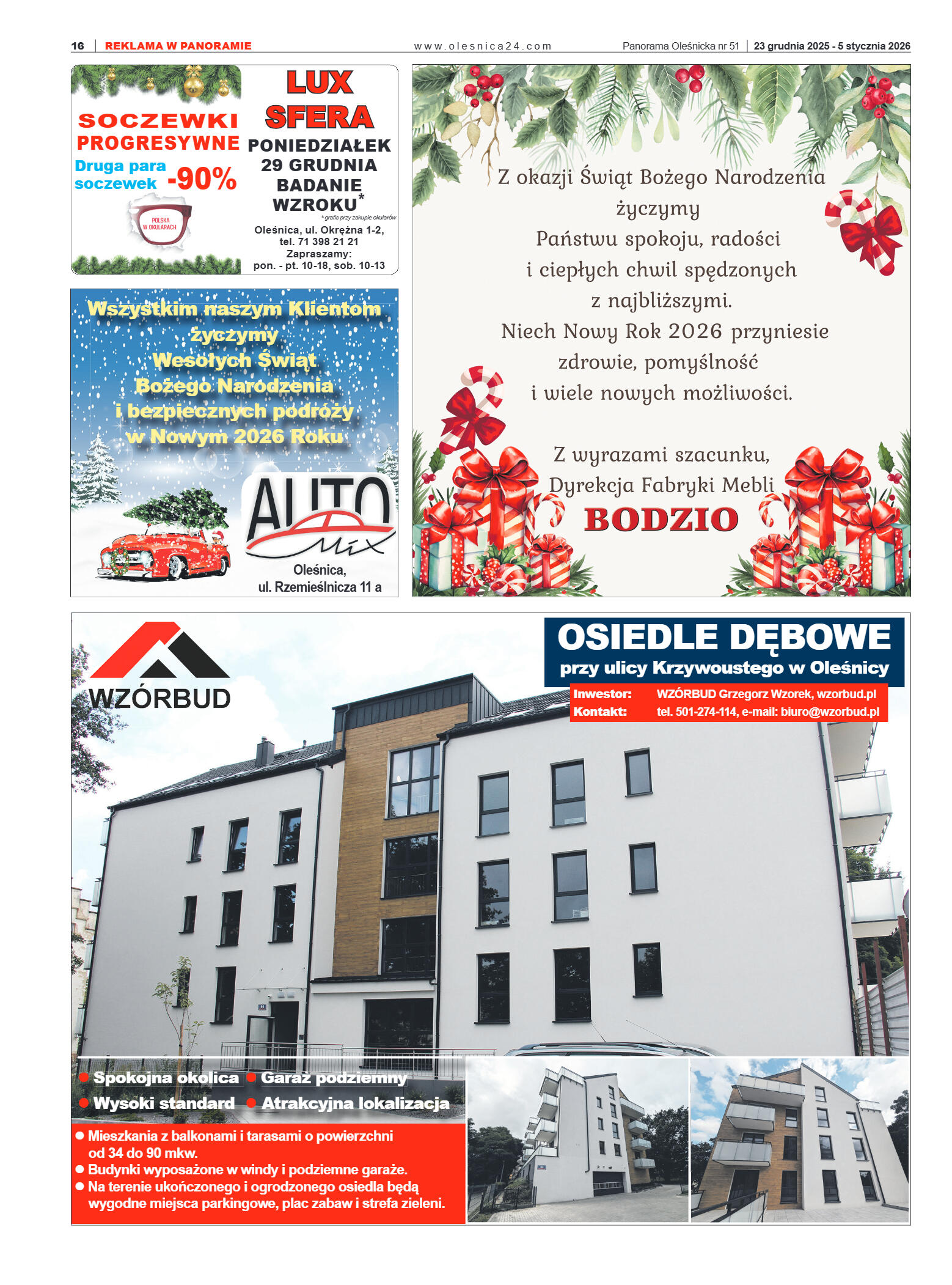 Panorama Oleśnicka nr 51 z 23 grudnia 2025 - strona 16