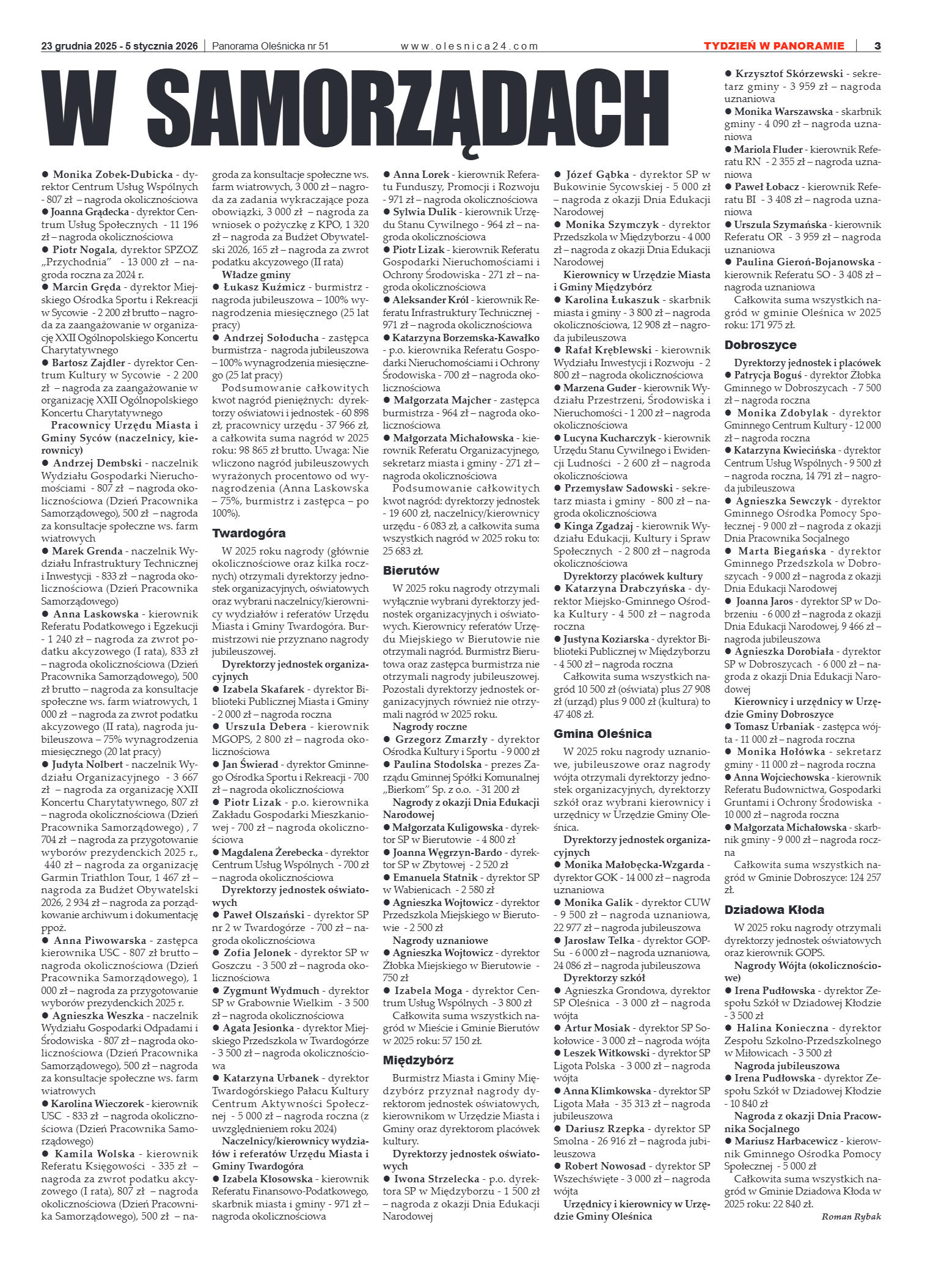 Panorama Oleśnicka nr 51 z 23 grudnia 2025 - strona 3