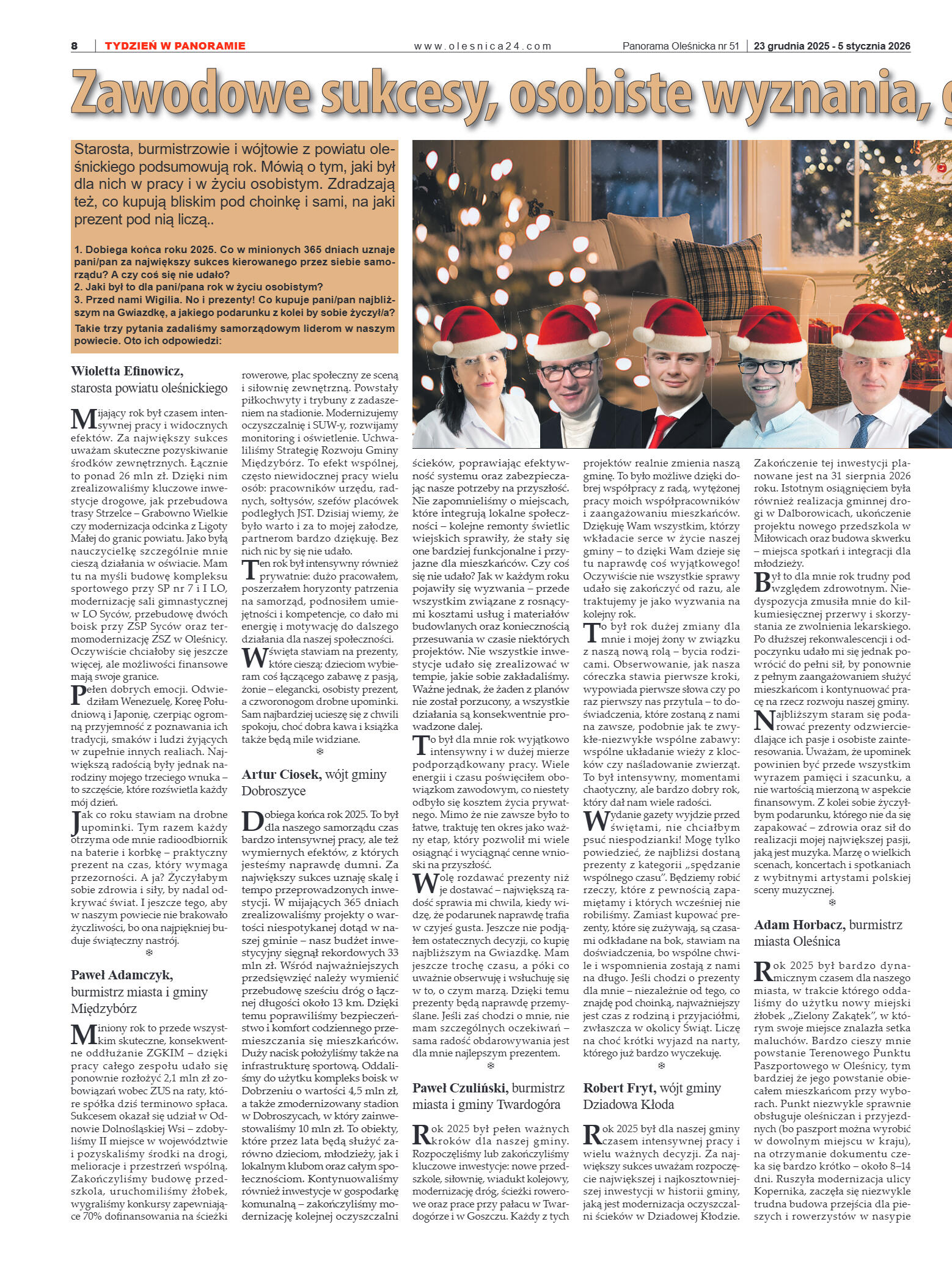 Panorama Oleśnicka nr 51 z 23 grudnia 2025 - strona 8