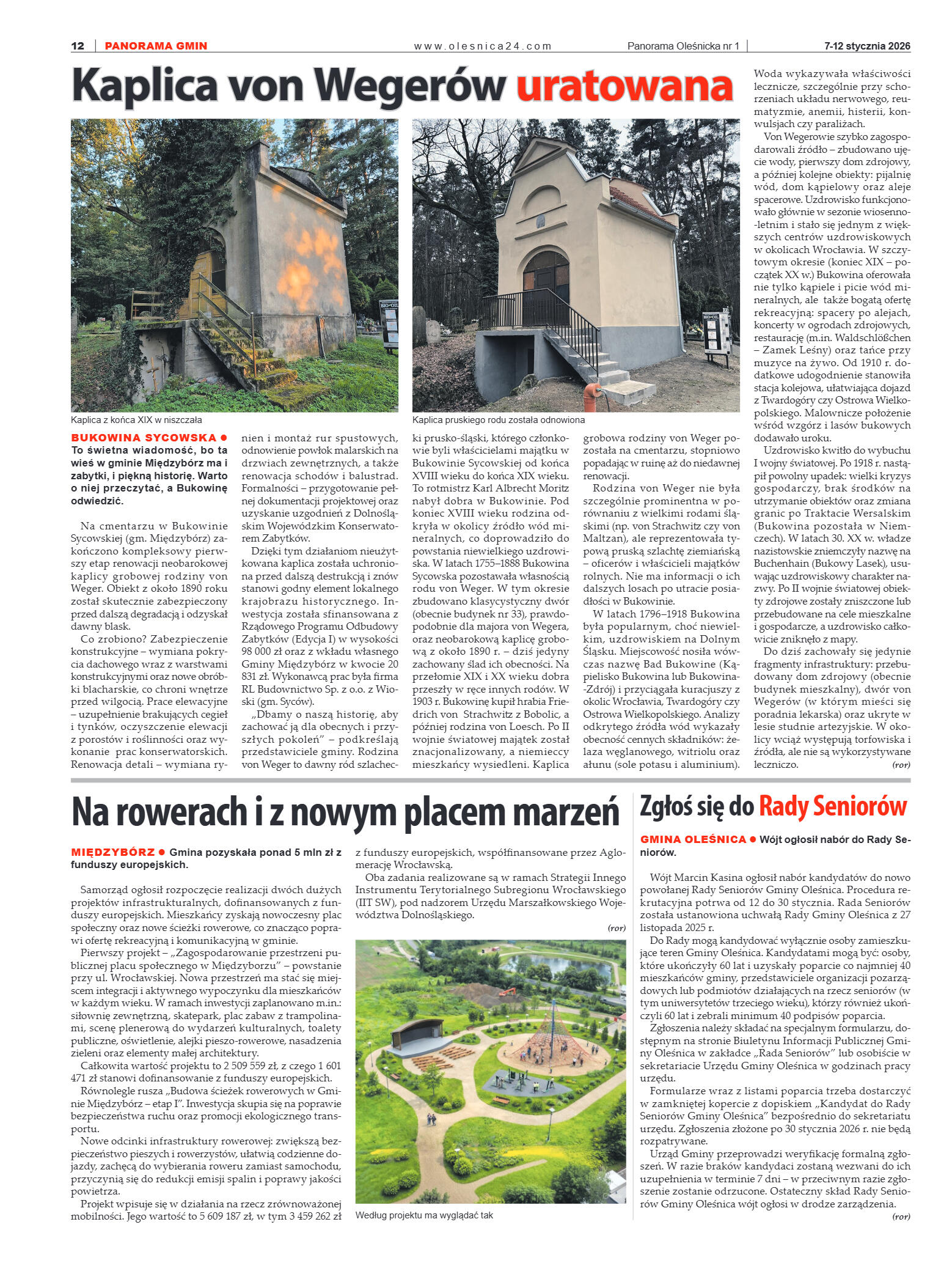 Panorama Oleśnicka nr 1 z 7 stycznia 2026 - strona 12