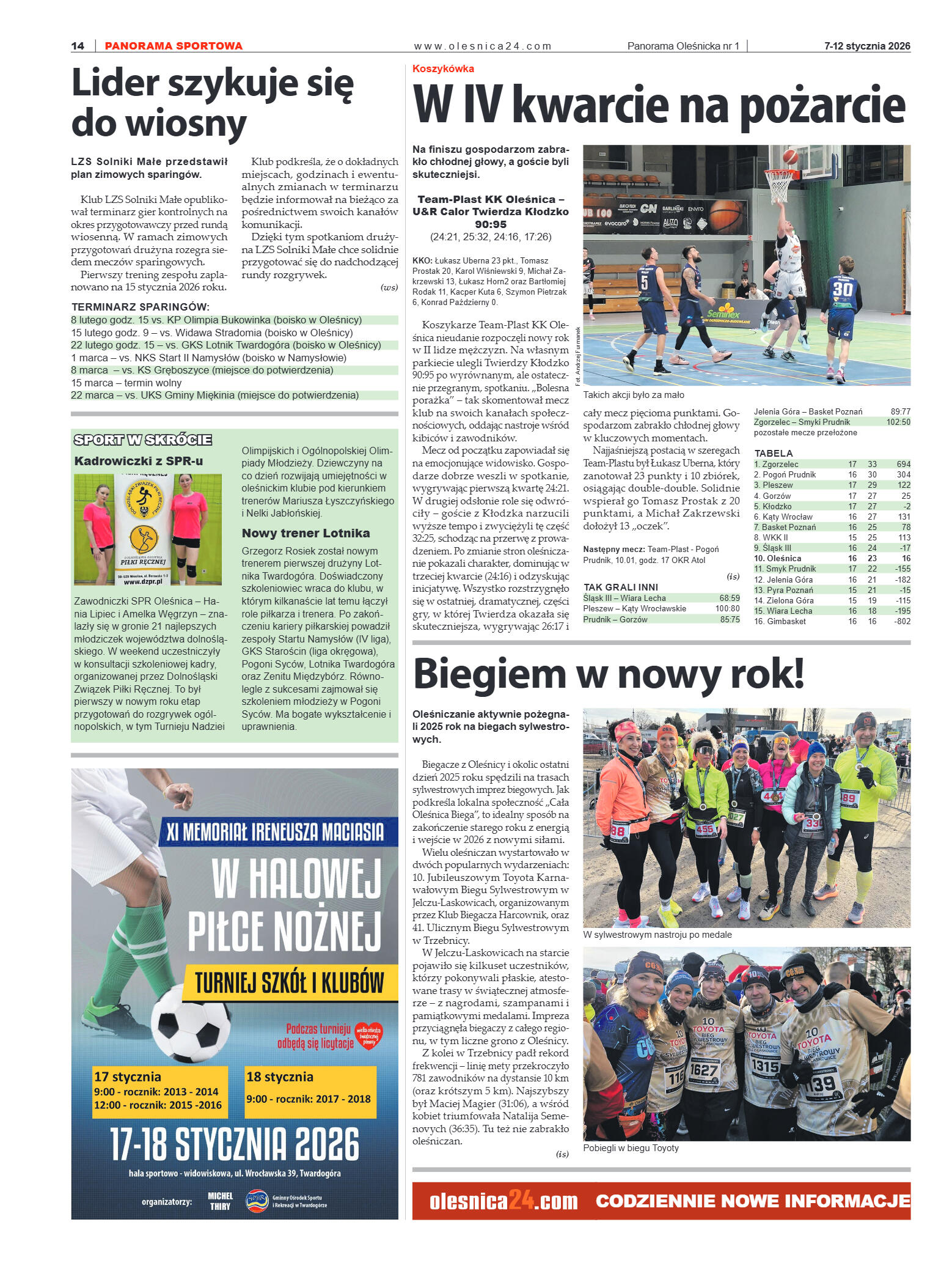 Panorama Oleśnicka nr 1 z 7 stycznia 2026 - strona 14