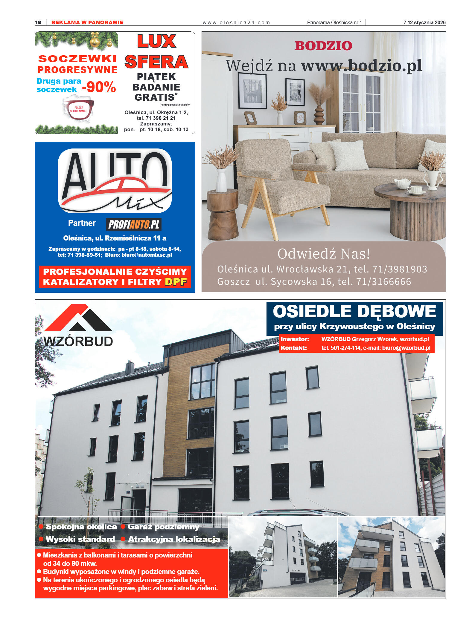 Panorama Oleśnicka nr 1 z 7 stycznia 2026 - strona 16