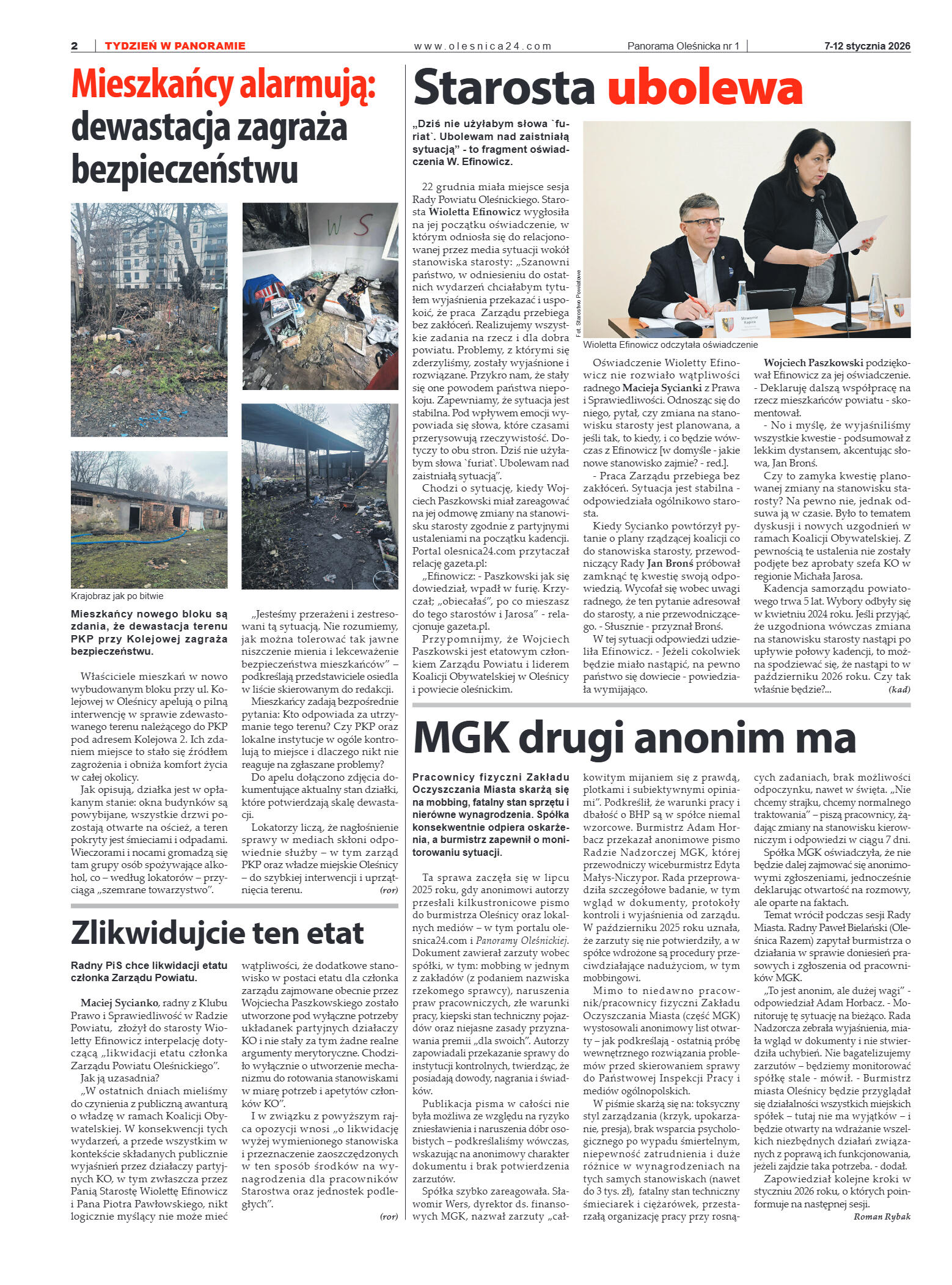 Panorama Oleśnicka nr 1 z 7 stycznia 2026 - strona 2
