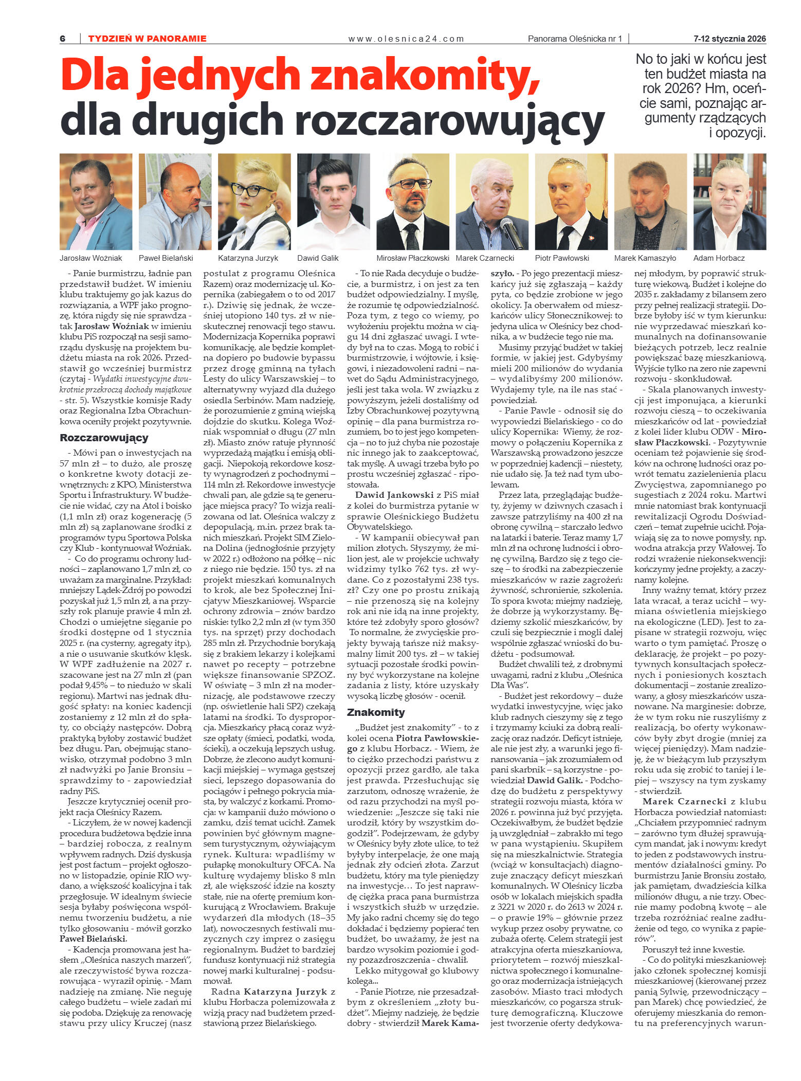 Panorama Oleśnicka nr 1 z 7 stycznia 2026 - strona 6