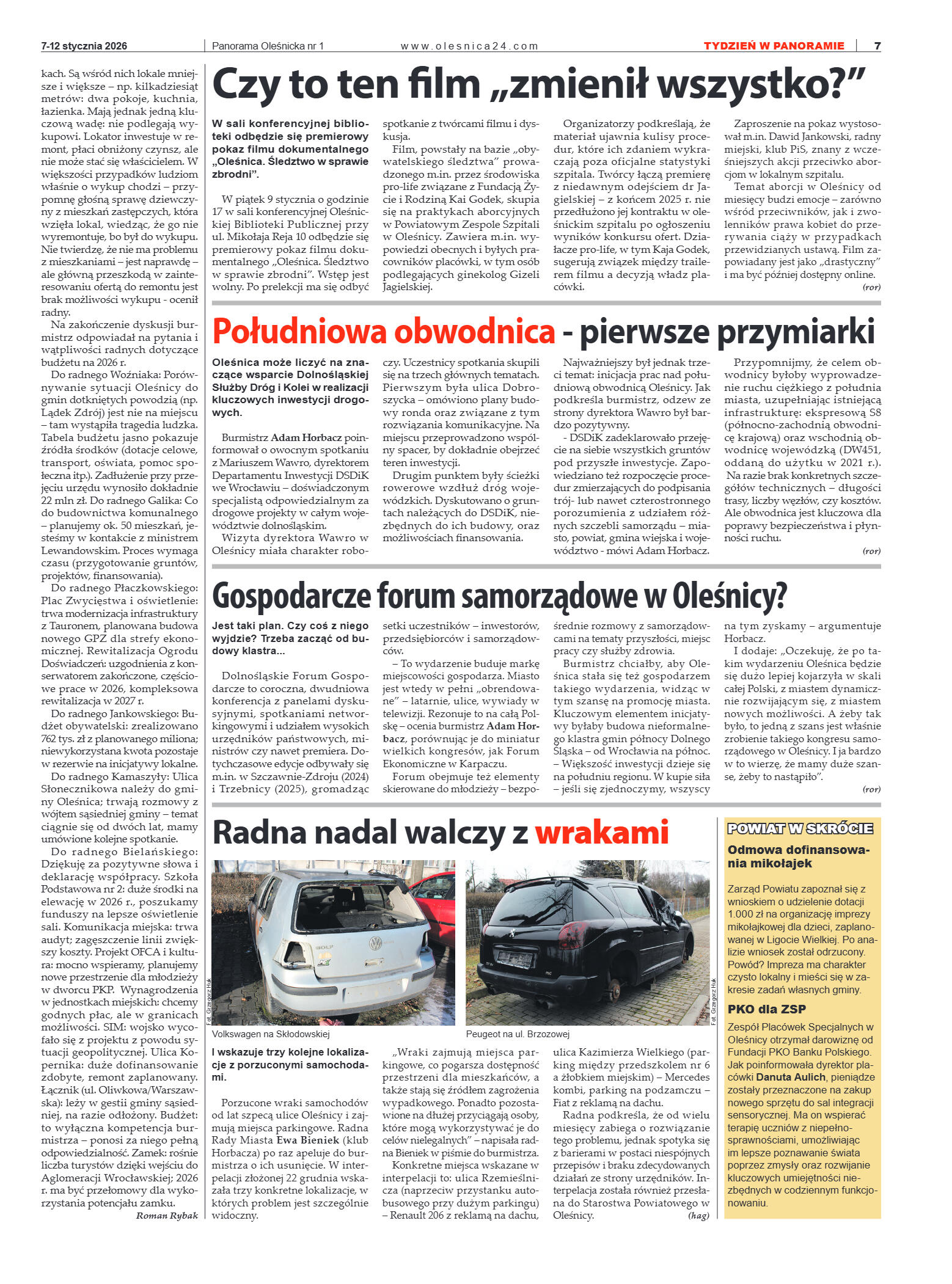 Panorama Oleśnicka nr 1 z 7 stycznia 2026 - strona 7