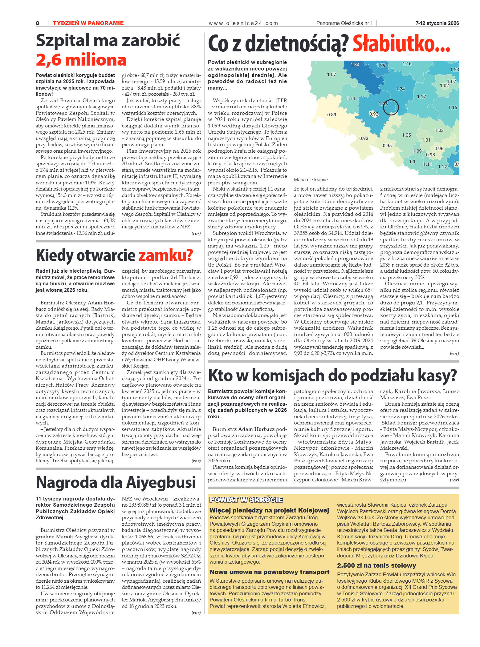 Panorama Oleśnicka nr 1 z 7 stycznia 2026 - strona 8