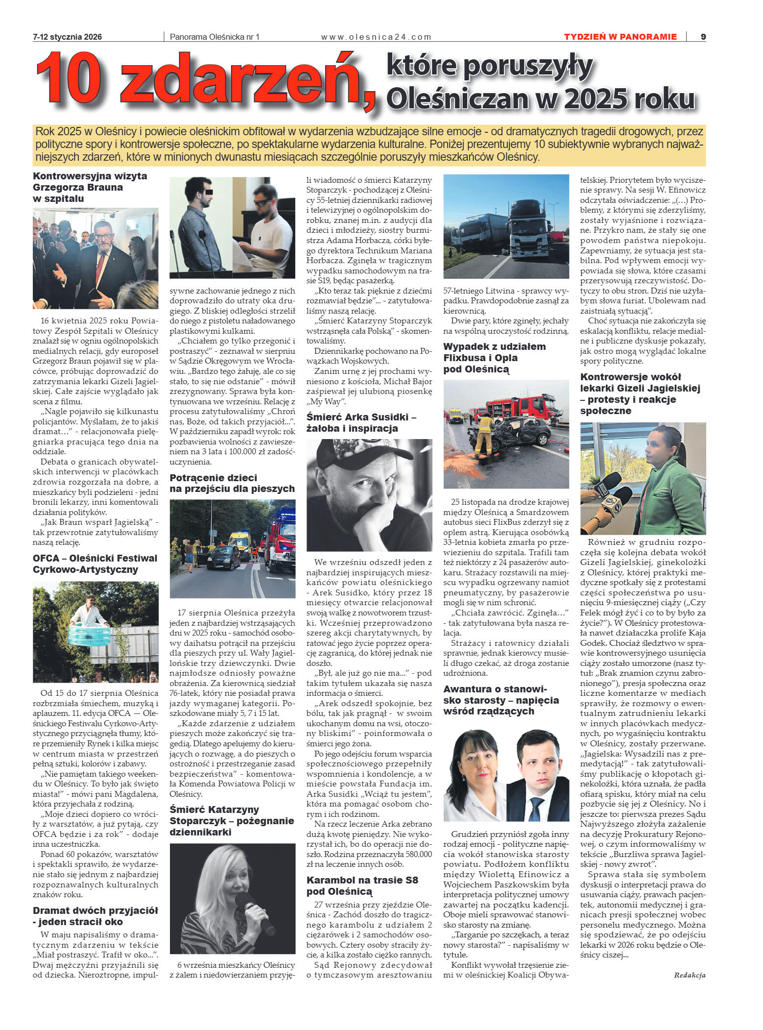 Panorama Oleśnicka nr 1 z 7 stycznia 2026 - strona 9