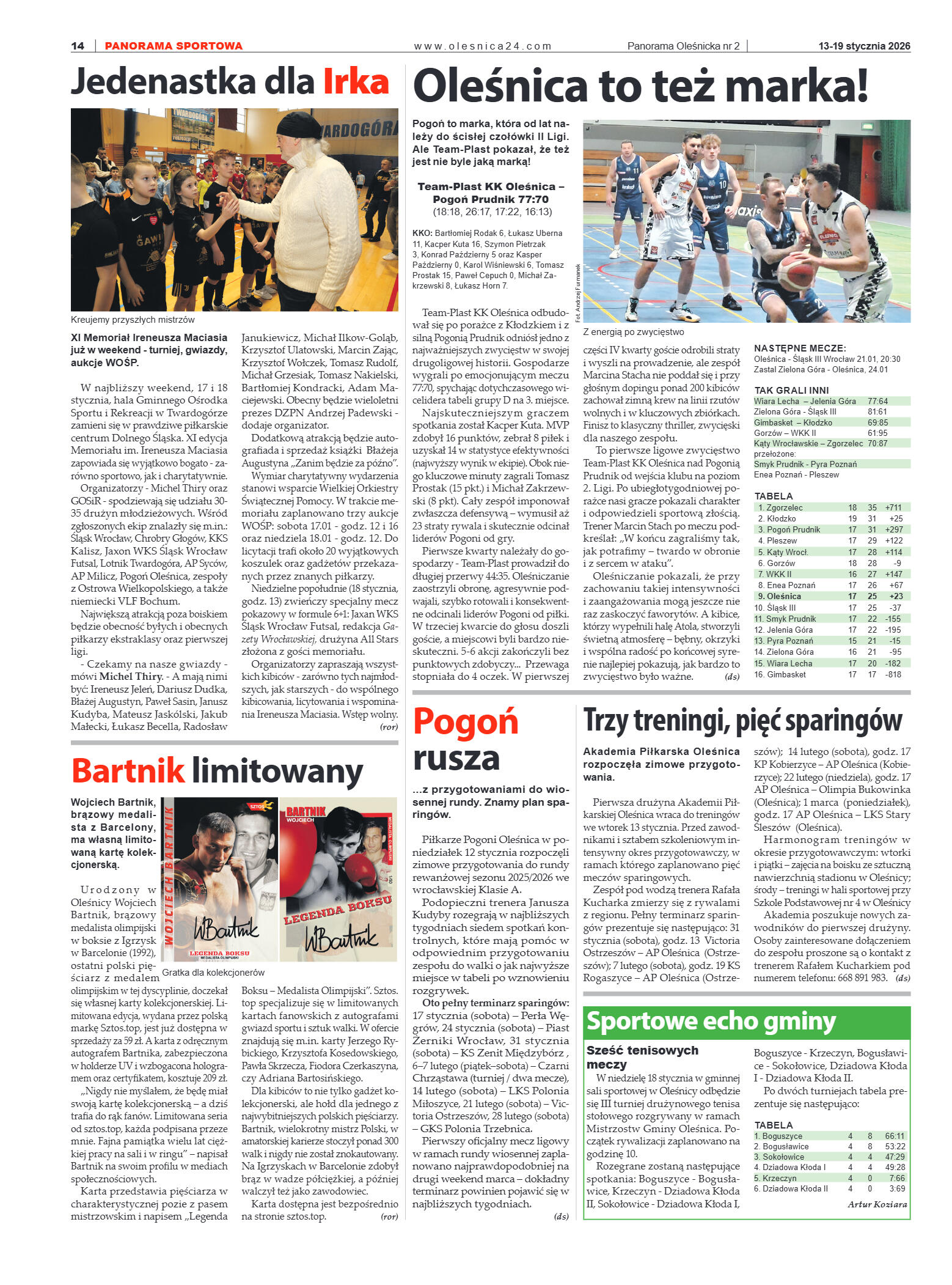 Panorama Oleśnicka nr 2 z 13 stycznia 2026 - strona 14