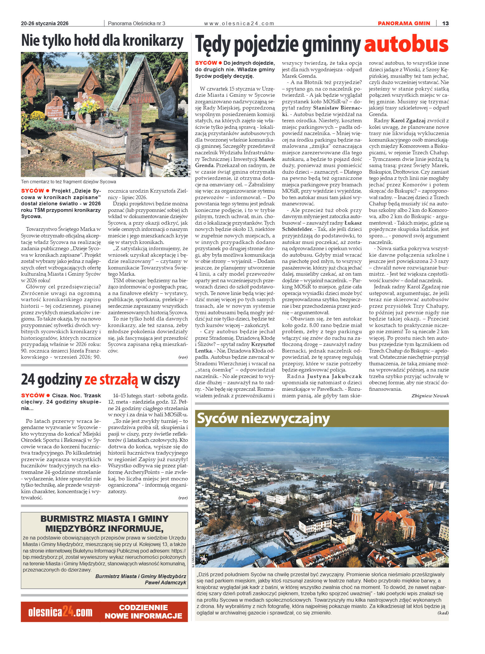 Panorama Oleśnicka nr 3 z 20 stycznia 2026 - strona 13