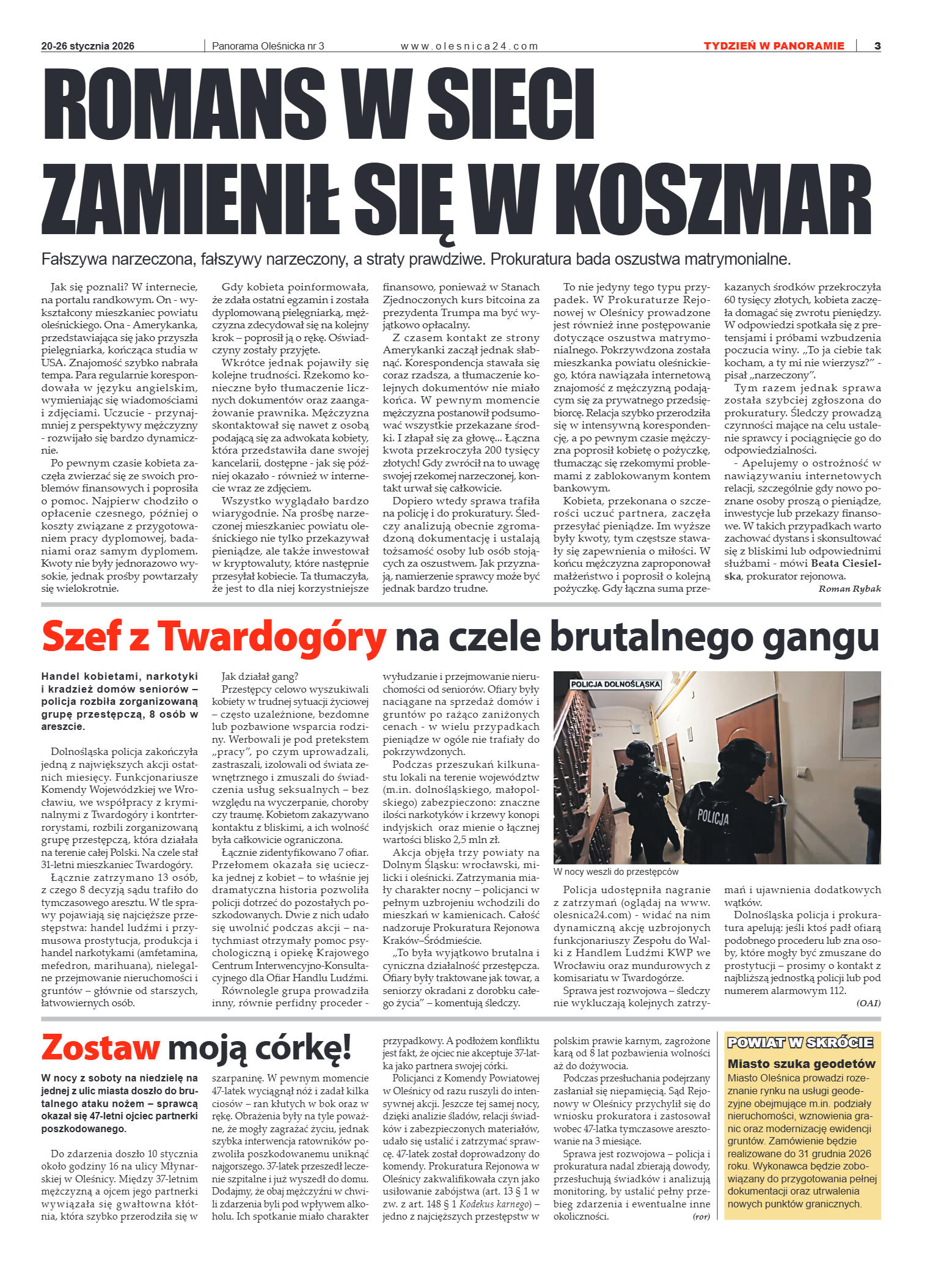 Panorama Oleśnicka nr 3 z 20 stycznia 2026 - strona 3