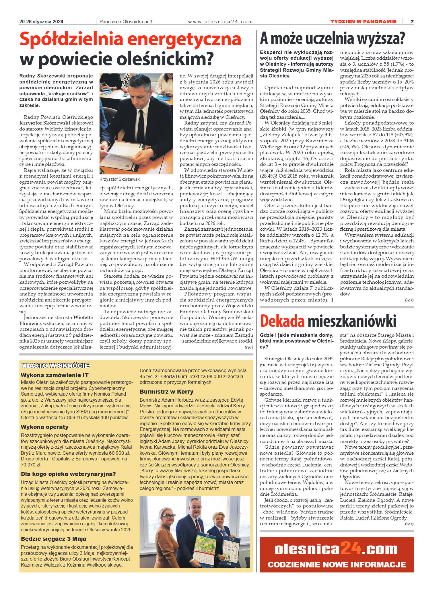 Panorama Oleśnicka nr 3 z 20 stycznia 2026 - strona 7