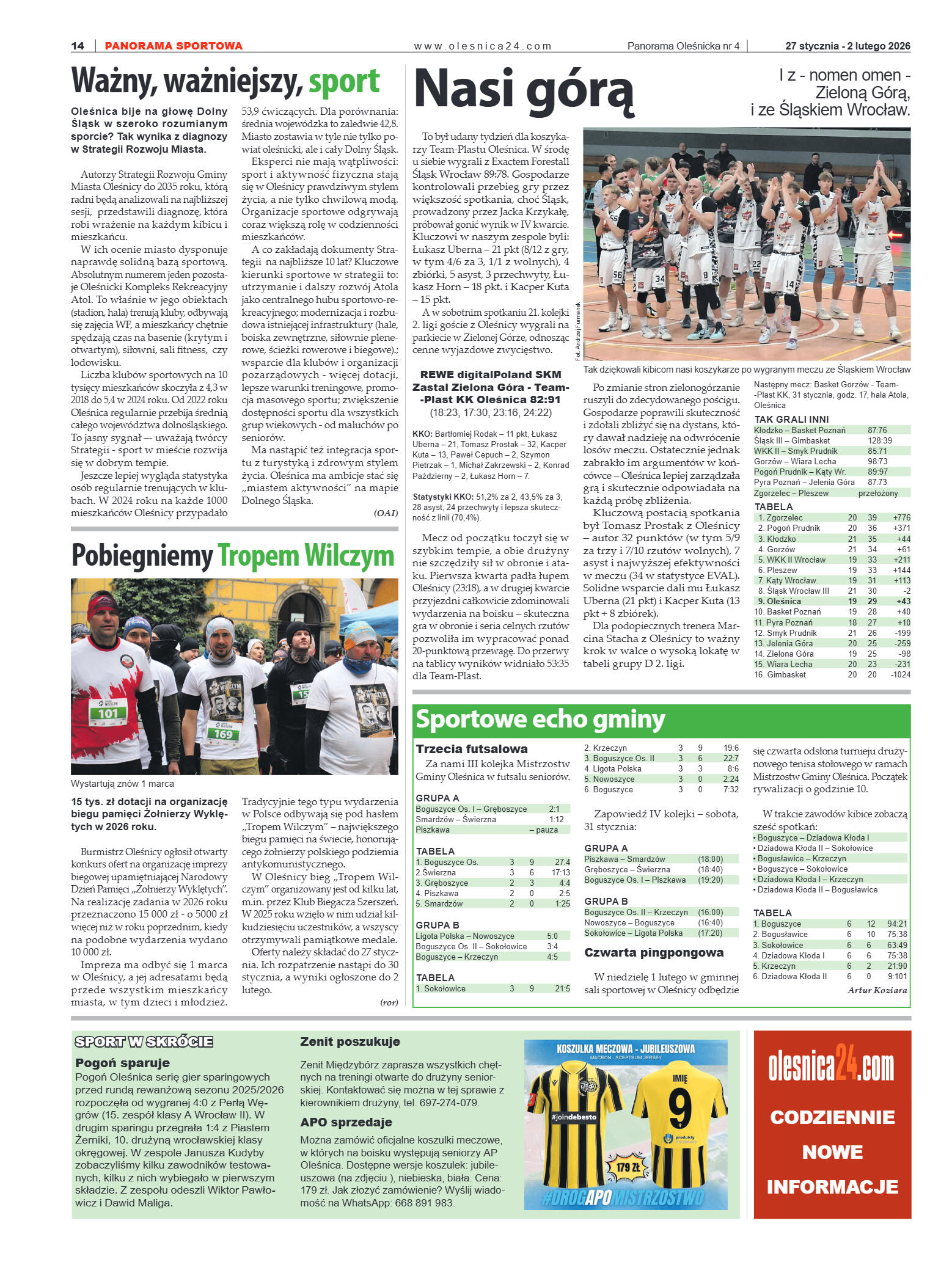 Panorama Oleśnicka nr 4 z 27 stycznia 2026 - strona 14