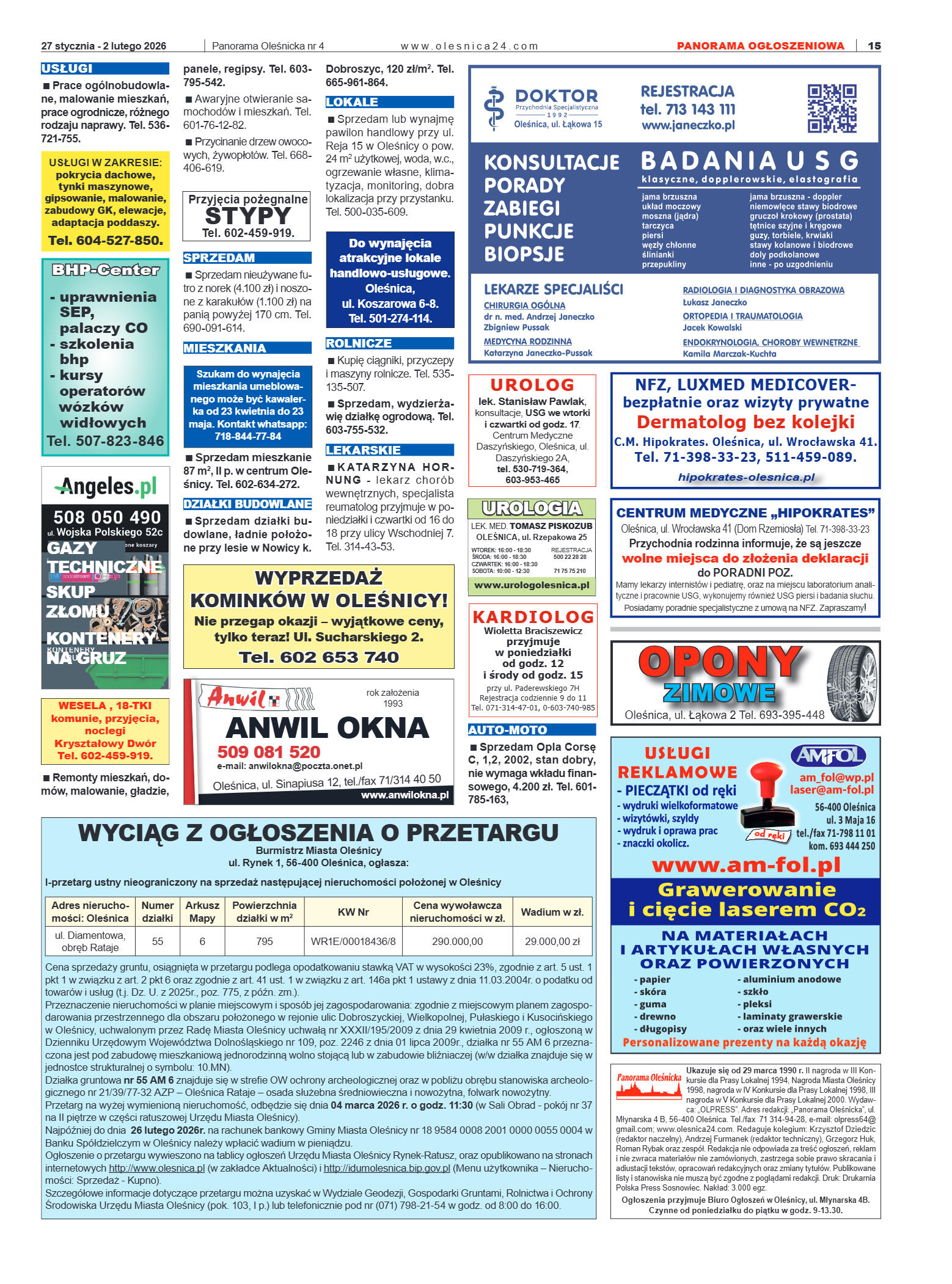 Panorama Oleśnicka nr 4 z 27 stycznia 2026 - strona 15