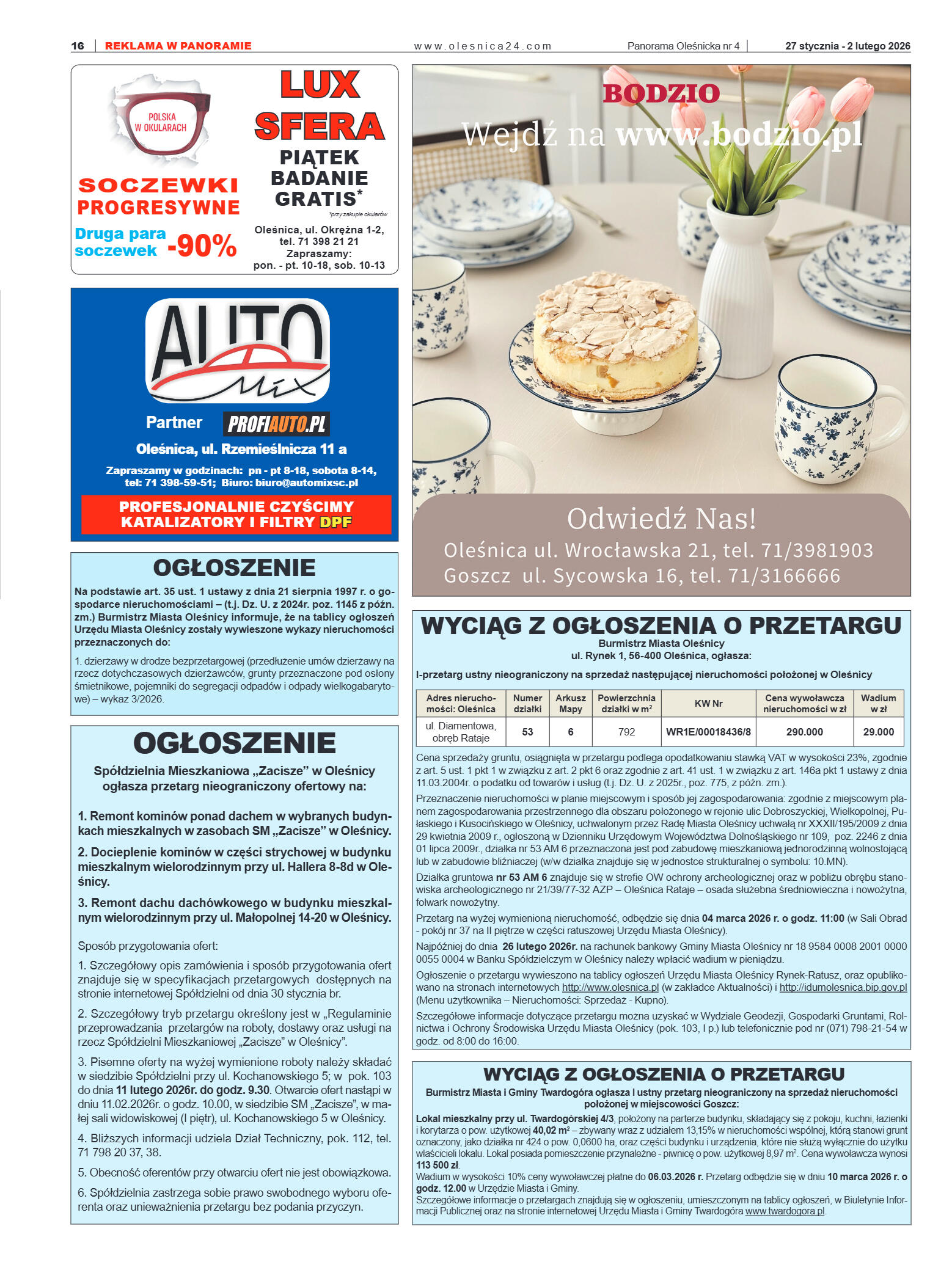 Panorama Oleśnicka nr 4 z 27 stycznia 2026 - strona 16