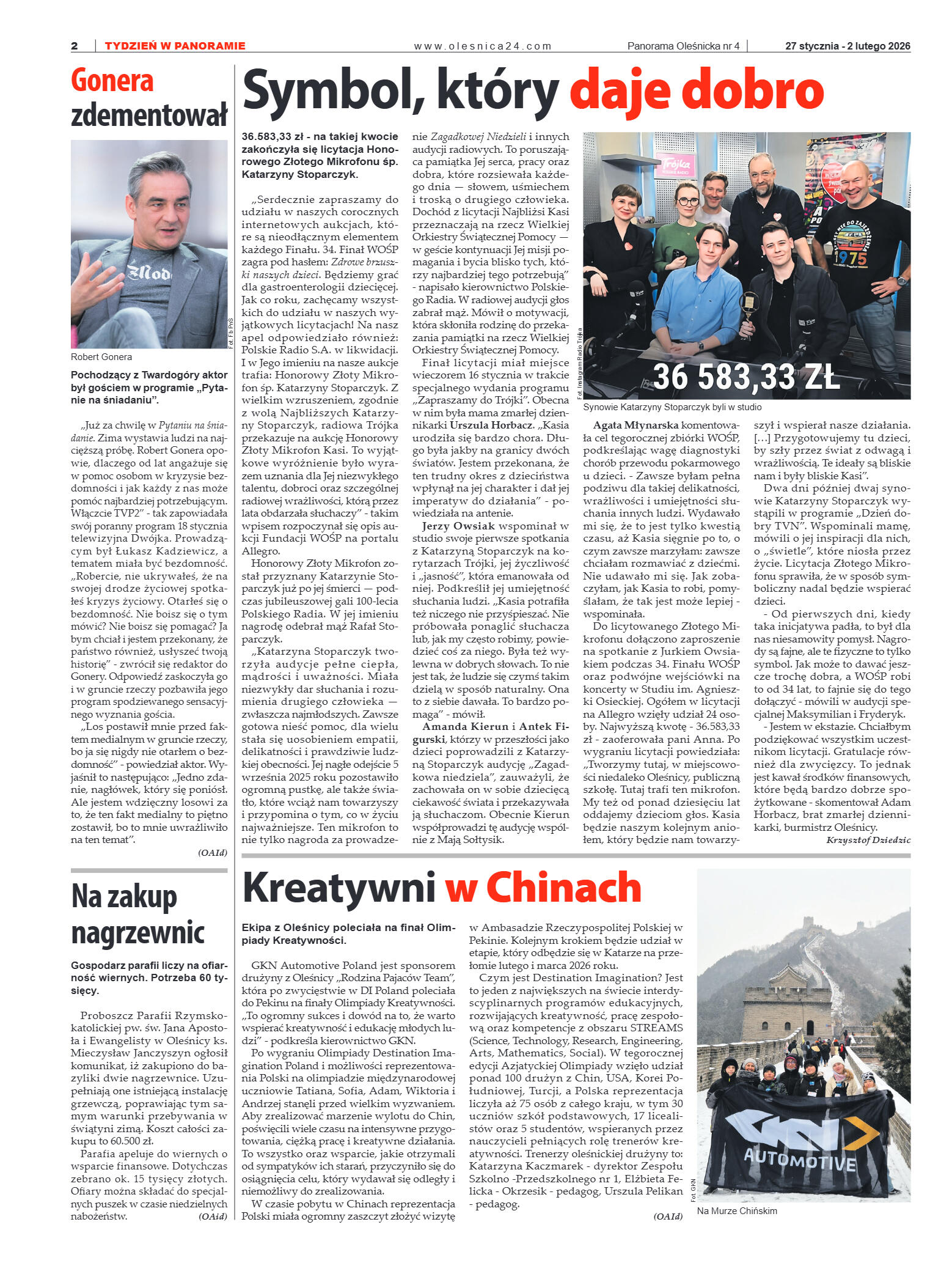Panorama Oleśnicka nr 4 z 27 stycznia 2026 - strona 2