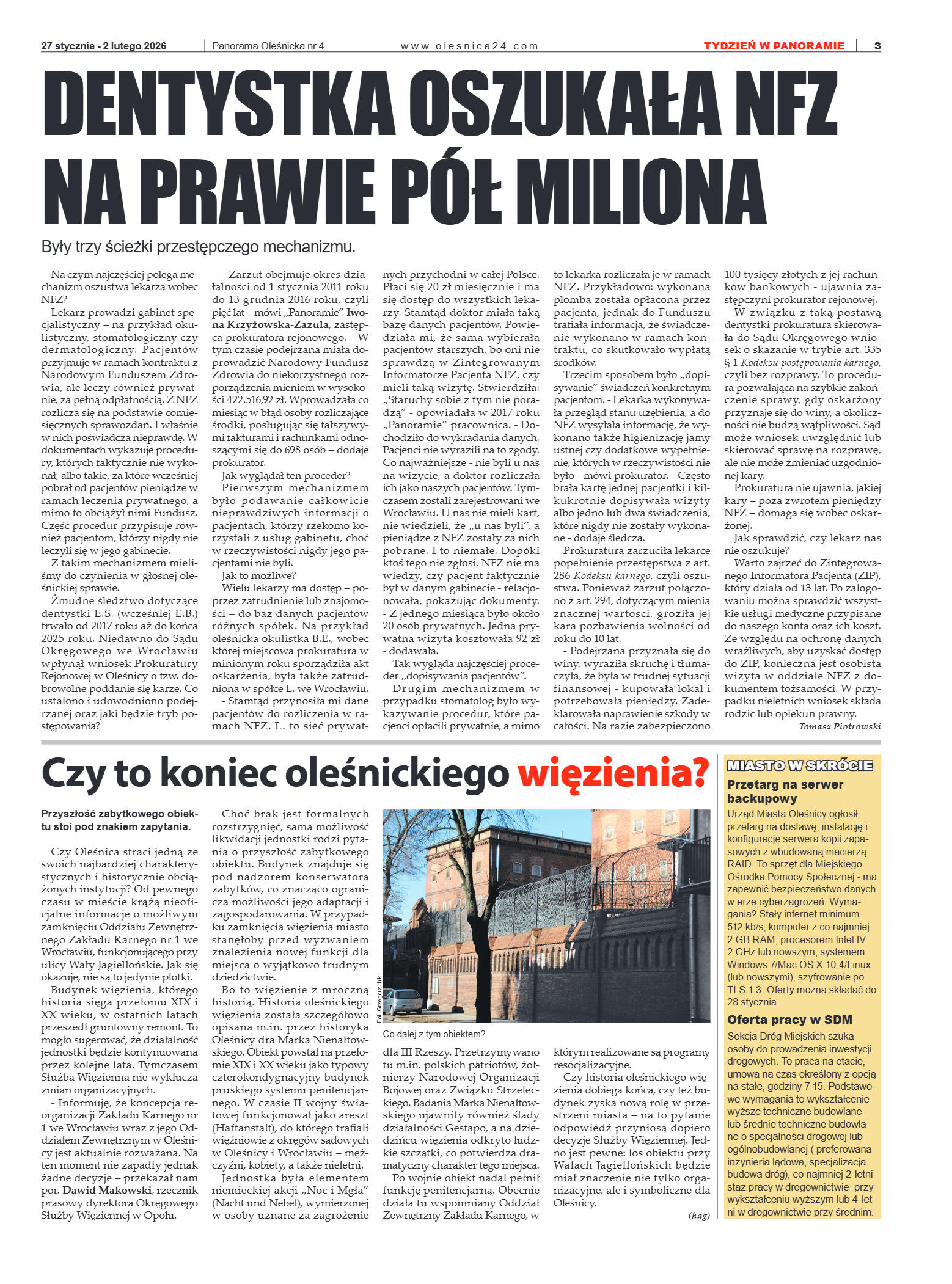 Panorama Oleśnicka nr 4 z 27 stycznia 2026 - strona 3