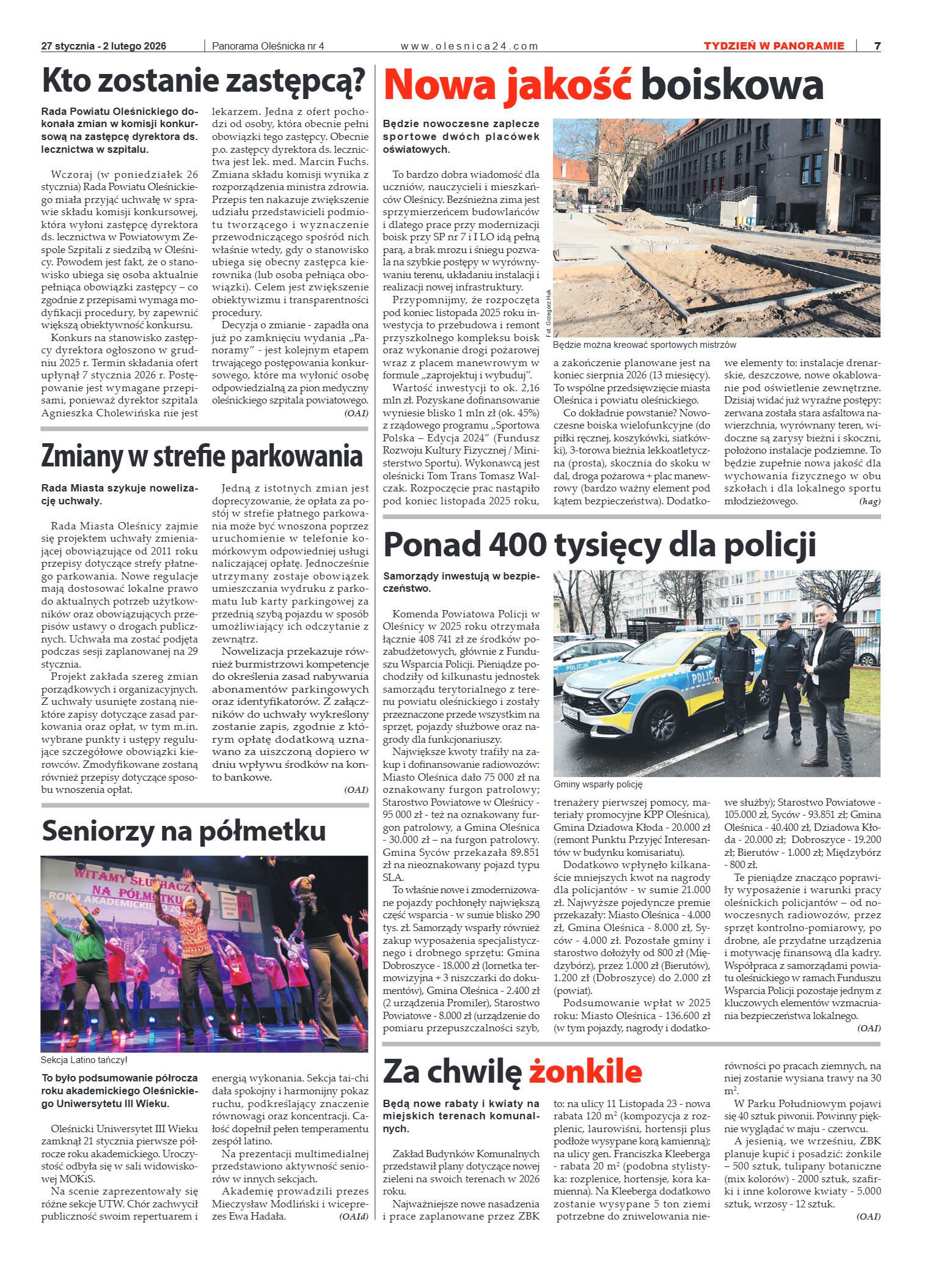 Panorama Oleśnicka nr 4 z 27 stycznia 2026 - strona 7