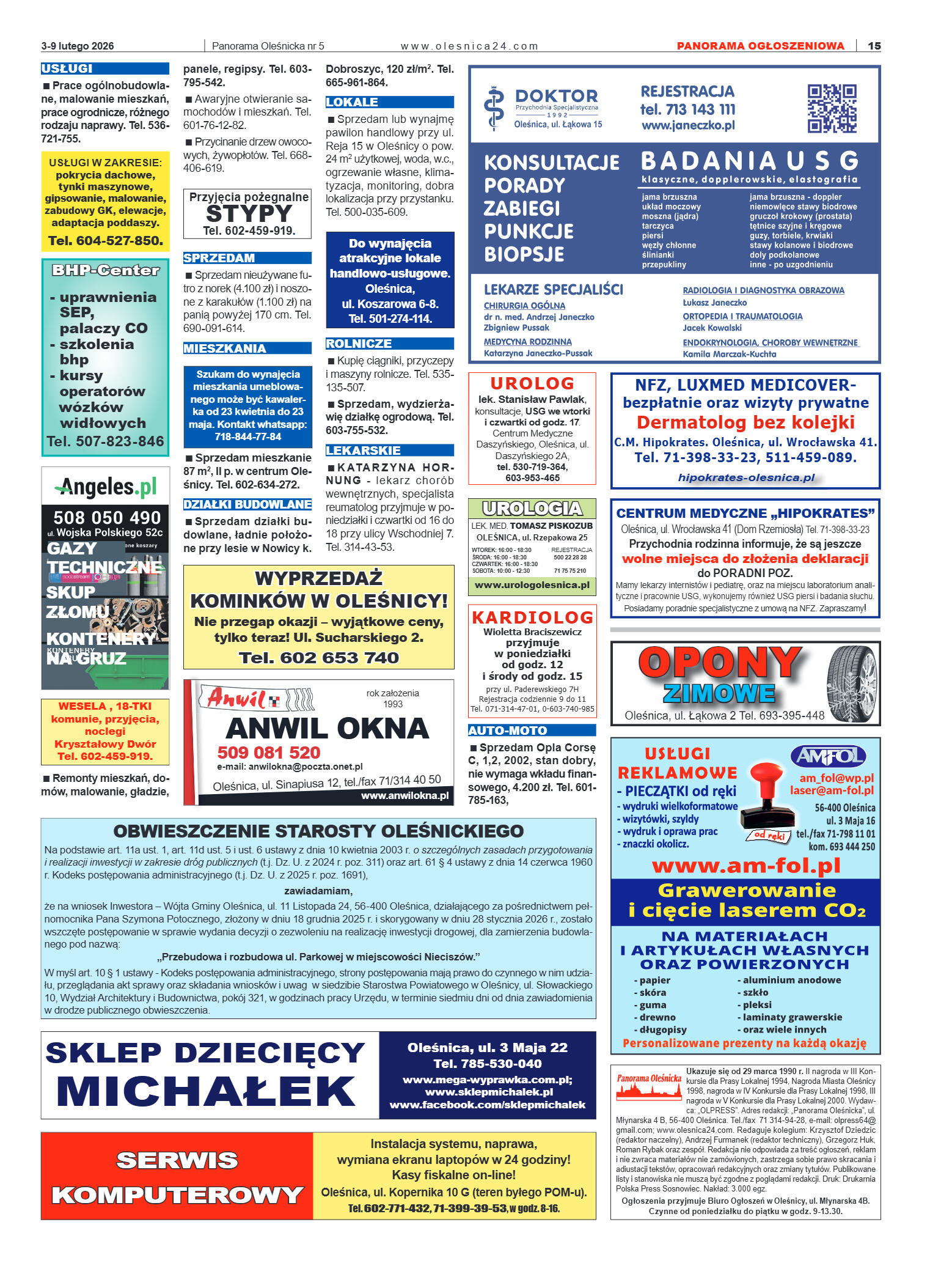 Panorama Oleśnicka nr 5 z 3 lutego 2026 - strona 15