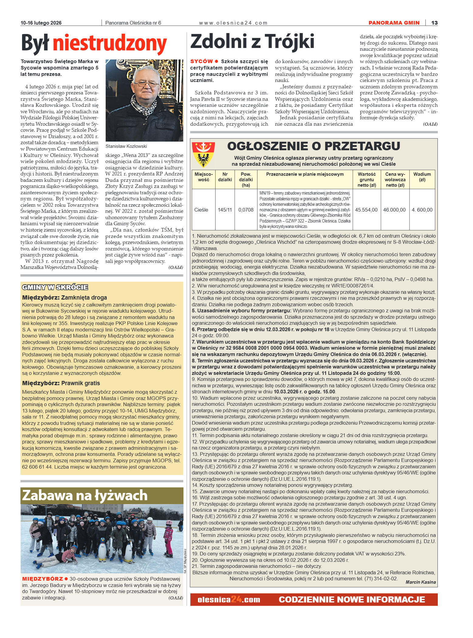 Panorama Oleśnicka nr 6 z 10 lutego 2026 - strona 13