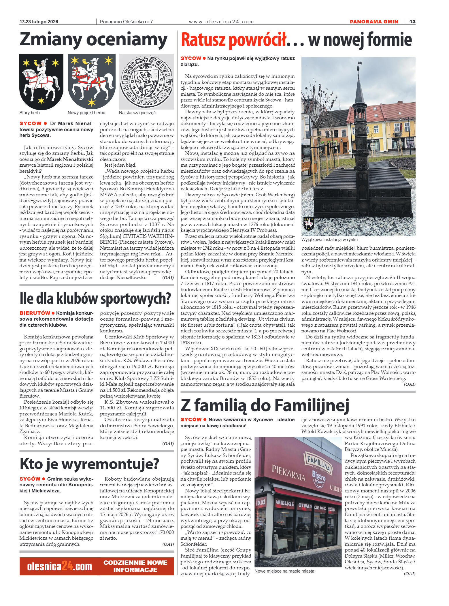Panorama Oleśnicka nr 7 z 17 lutego 2026 - strona 13
