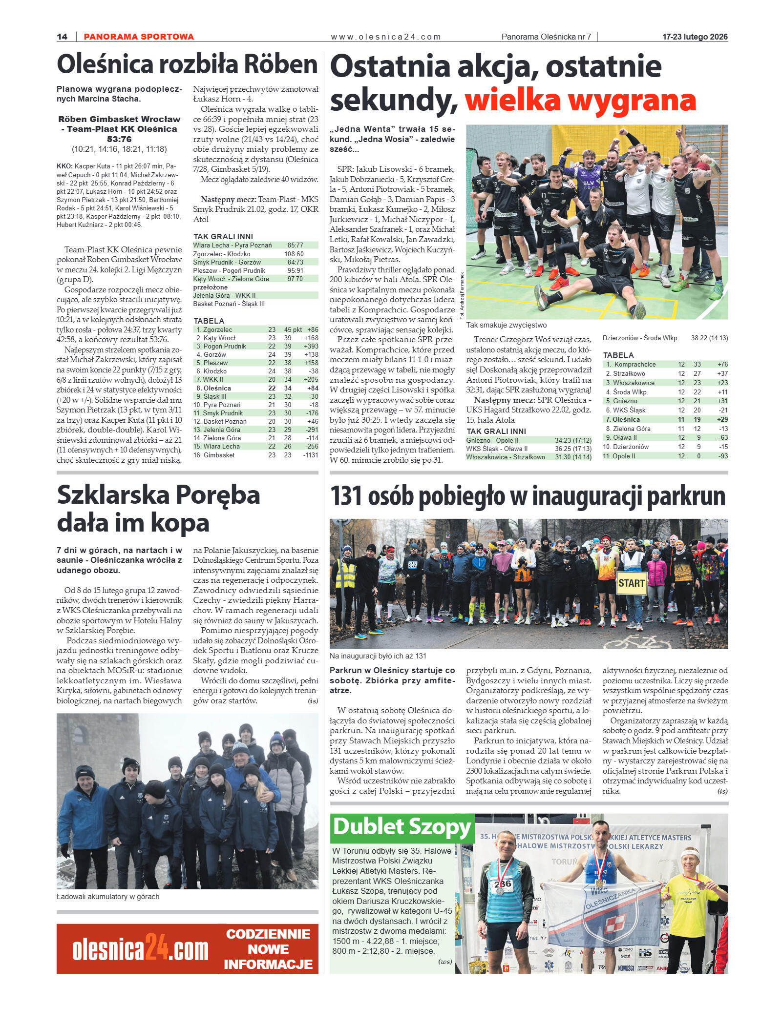Panorama Oleśnicka nr 7 z 17 lutego 2026 - strona 14