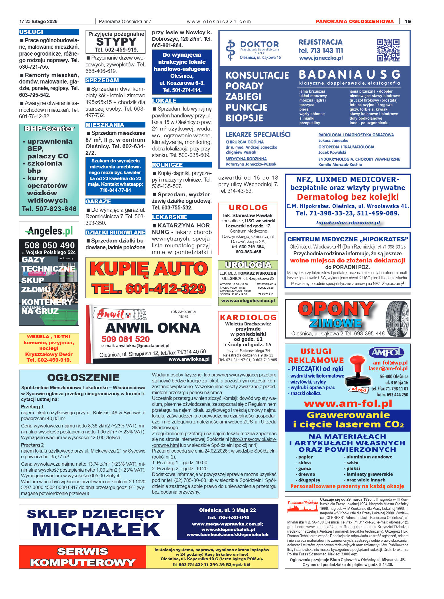 Panorama Oleśnicka nr 7 z 17 lutego 2026 - strona 15