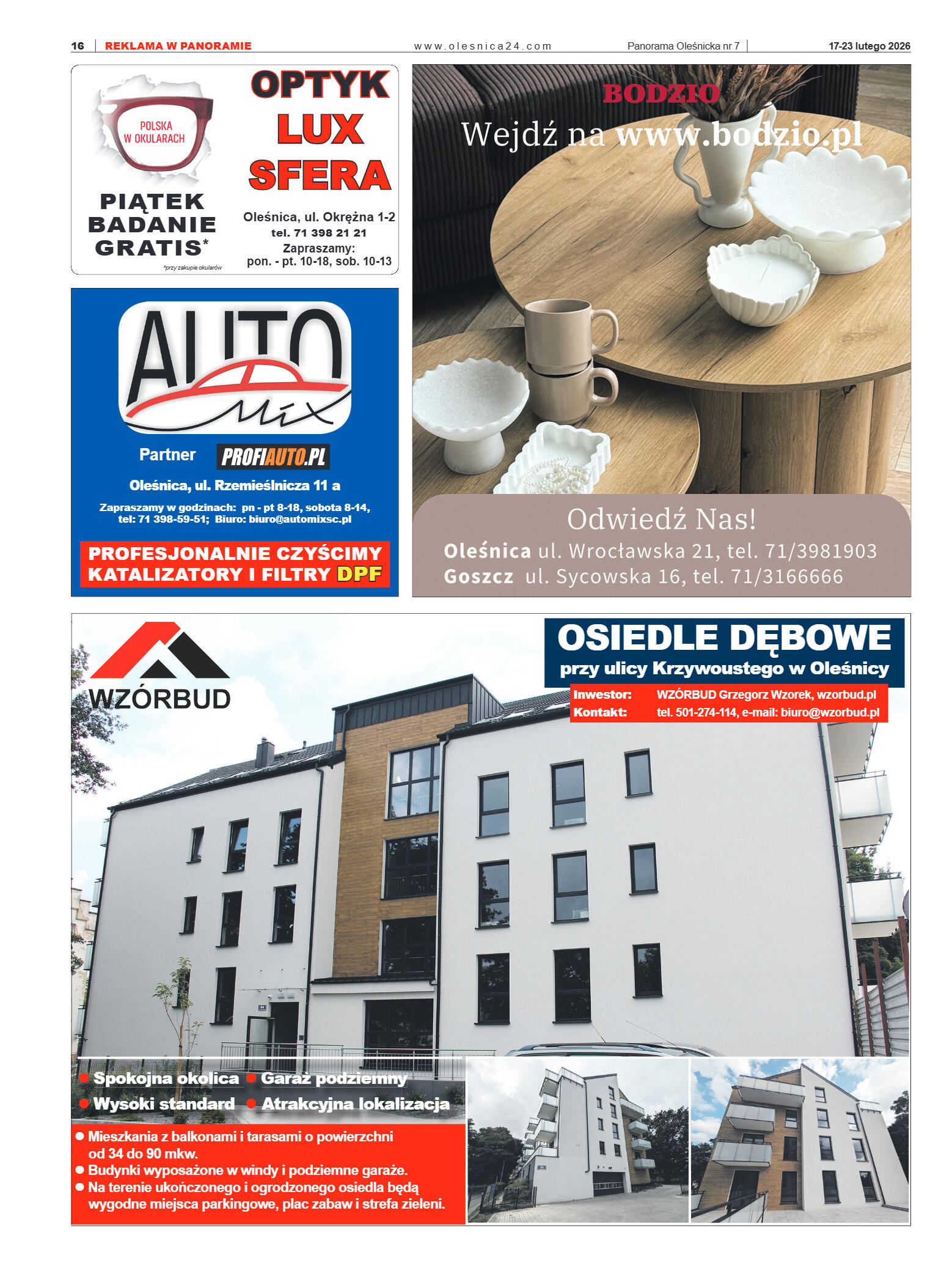 Panorama Oleśnicka nr 7 z 17 lutego 2026 - strona 16
