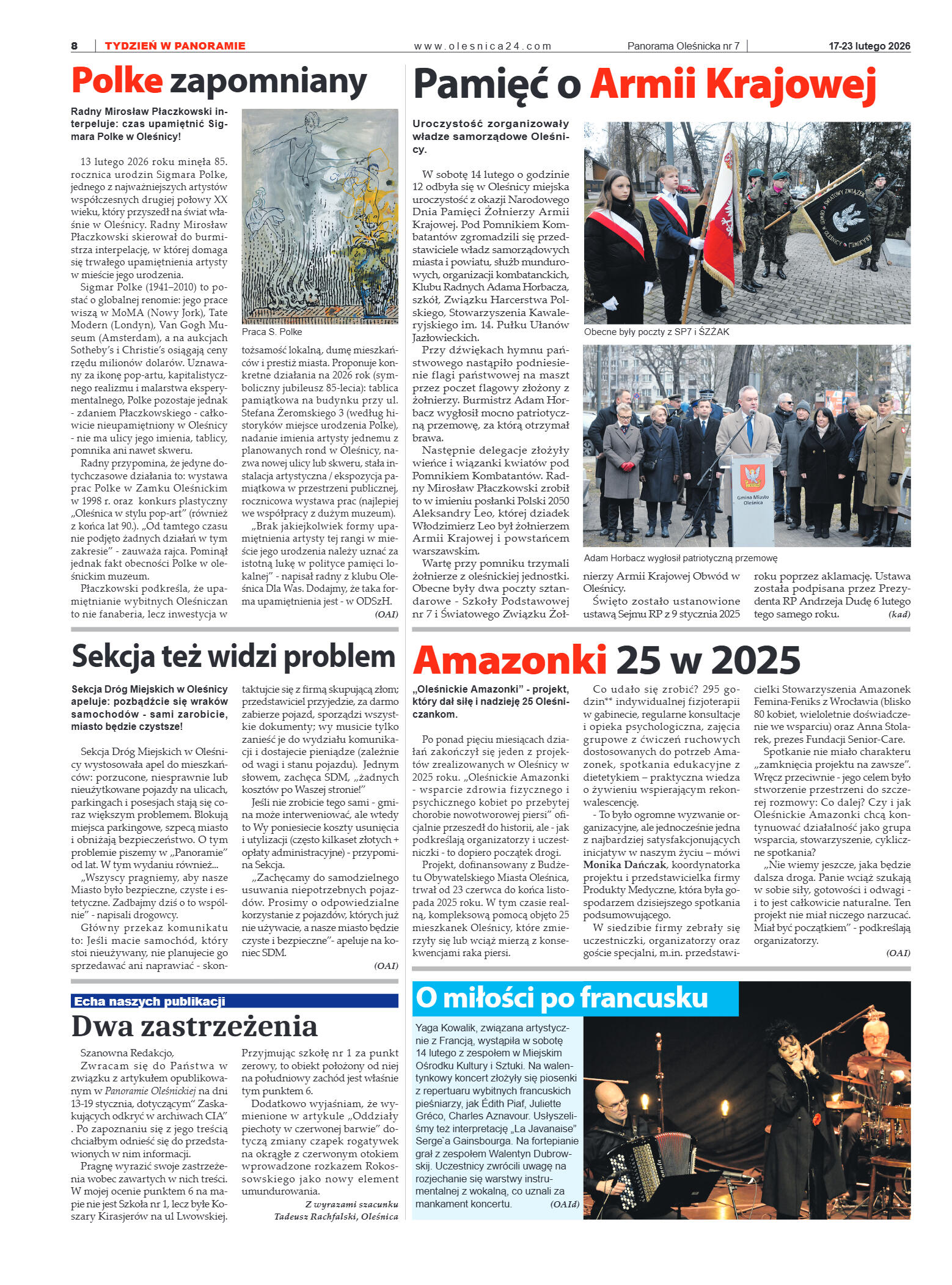Panorama Oleśnicka nr 7 z 17 lutego 2026 - strona 8