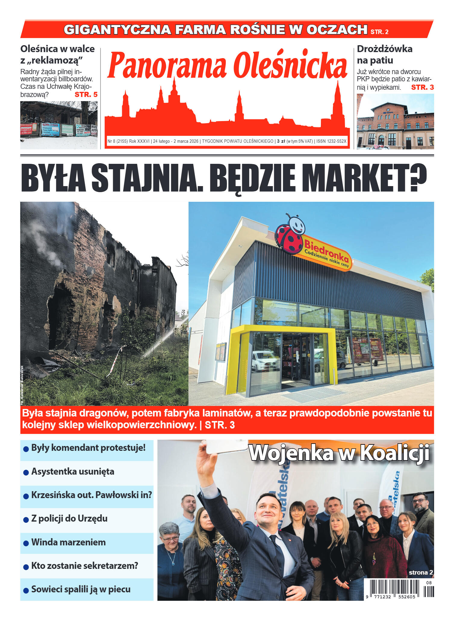 Panorama Oleśnicka nr 8 z 24 lutego 2026 - strona 1