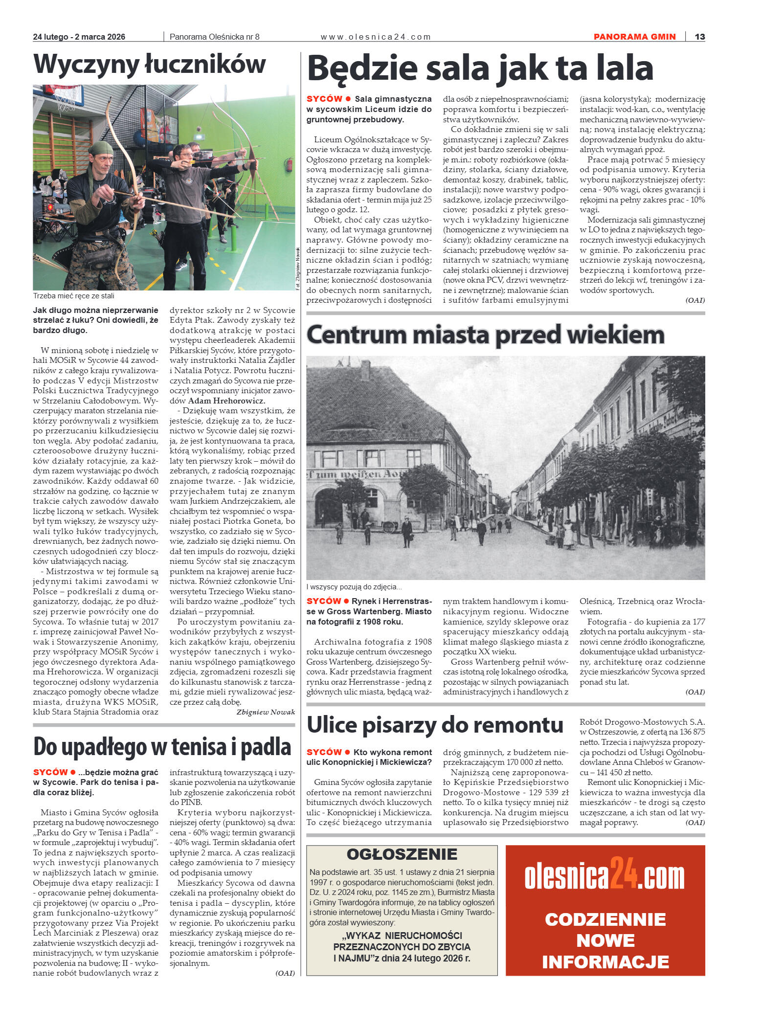 Panorama Oleśnicka nr 8 z 24 lutego 2026 - strona 13