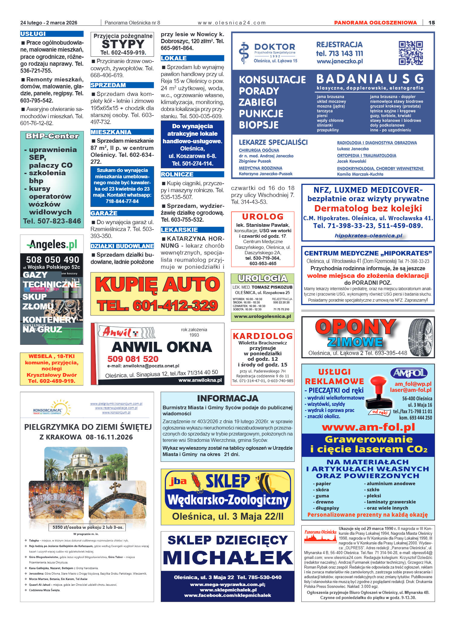 Panorama Oleśnicka nr 8 z 24 lutego 2026 - strona 15
