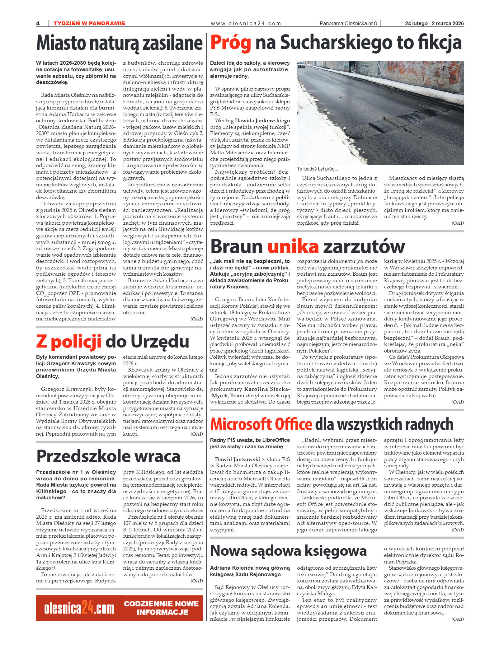 Panorama Oleśnicka nr 8 z 24 lutego 2026 - strona 4