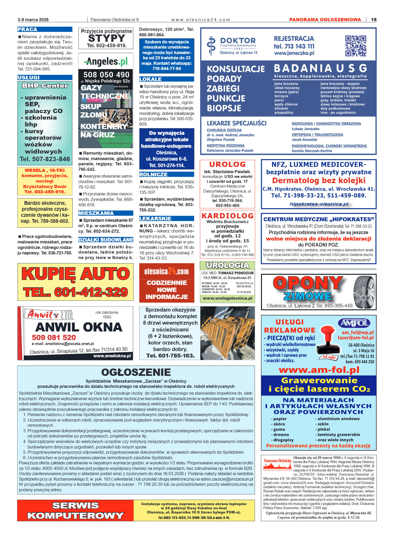 Panorama Oleśnicka nr 9 z 3 marca 2026 - strona 15