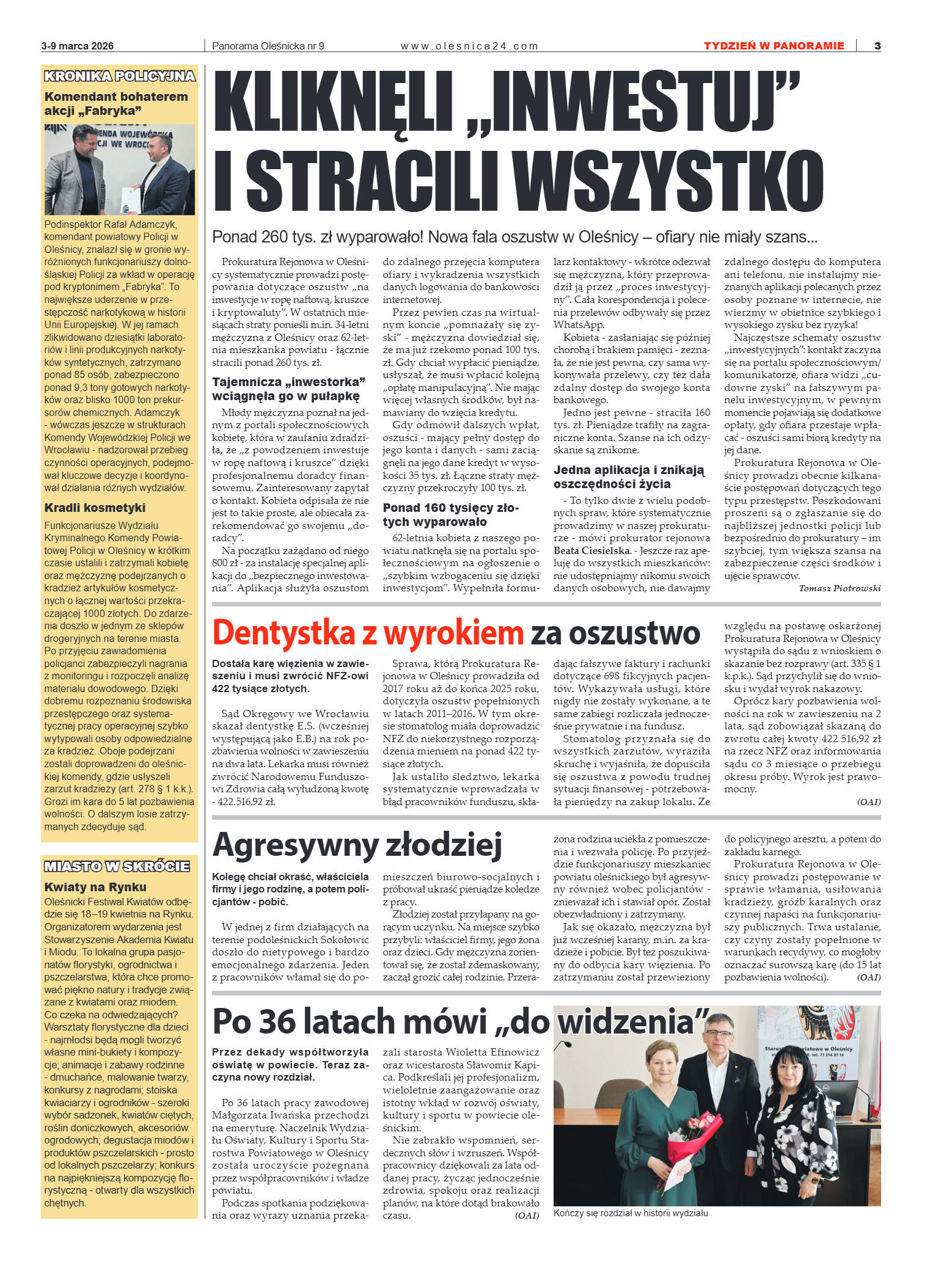 Panorama Oleśnicka nr 9 z 3 marca 2026 - strona 3