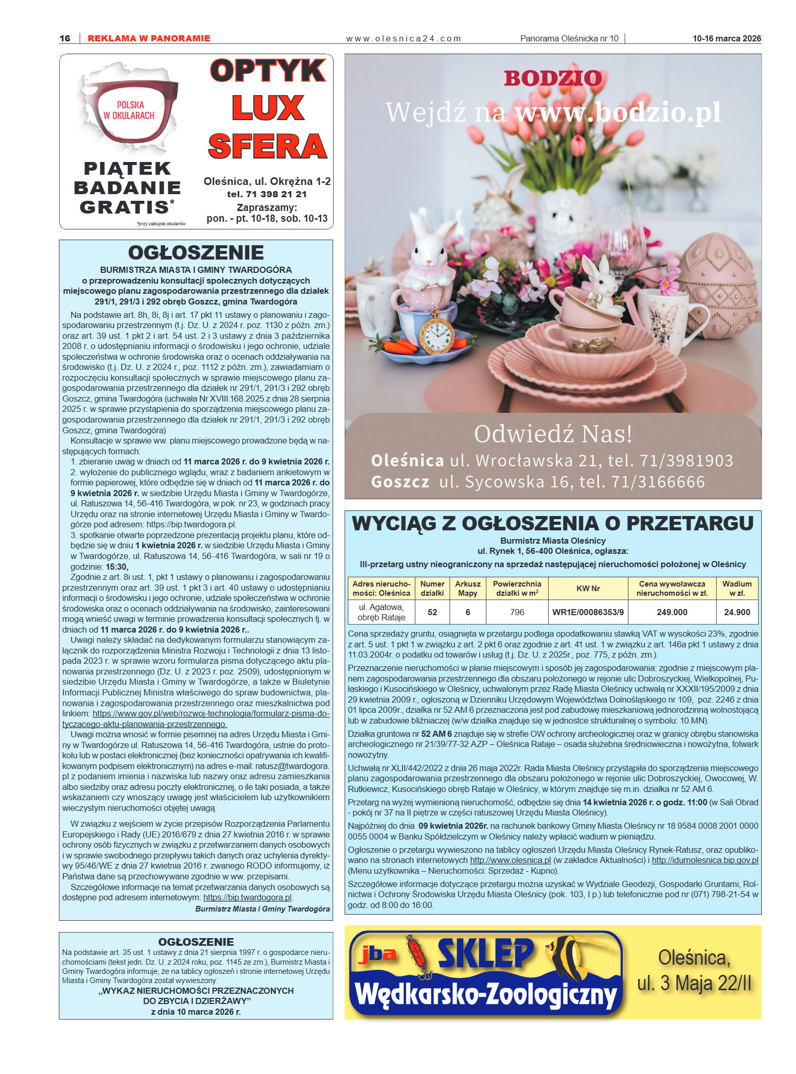 Panorama Oleśnicka nr 10 z 10 marca 2026 - strona 16