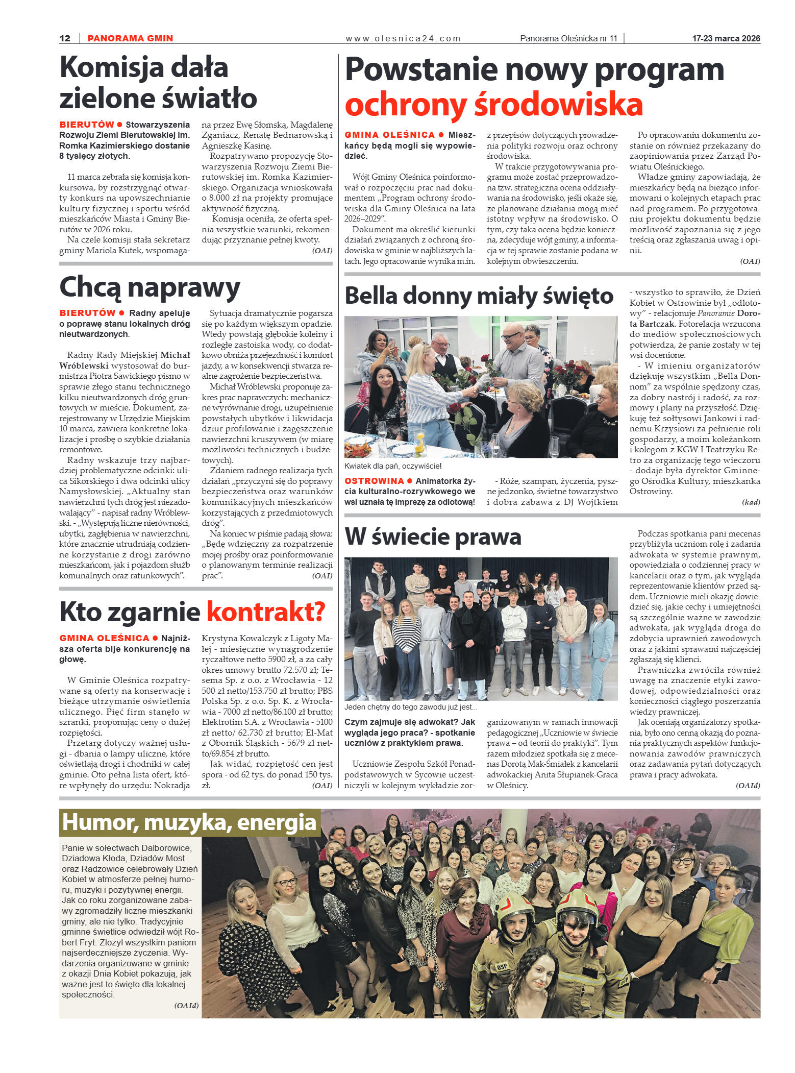 Panorama Oleśnicka nr 11 z 17 marca 2026 - strona 12