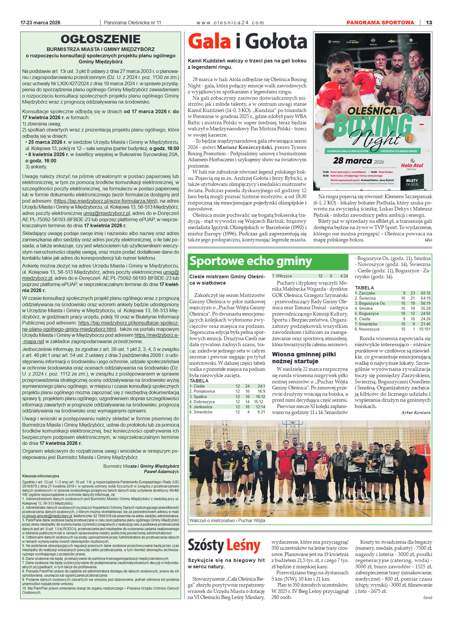 Panorama Oleśnicka nr 11 z 17 marca 2026 - strona 13