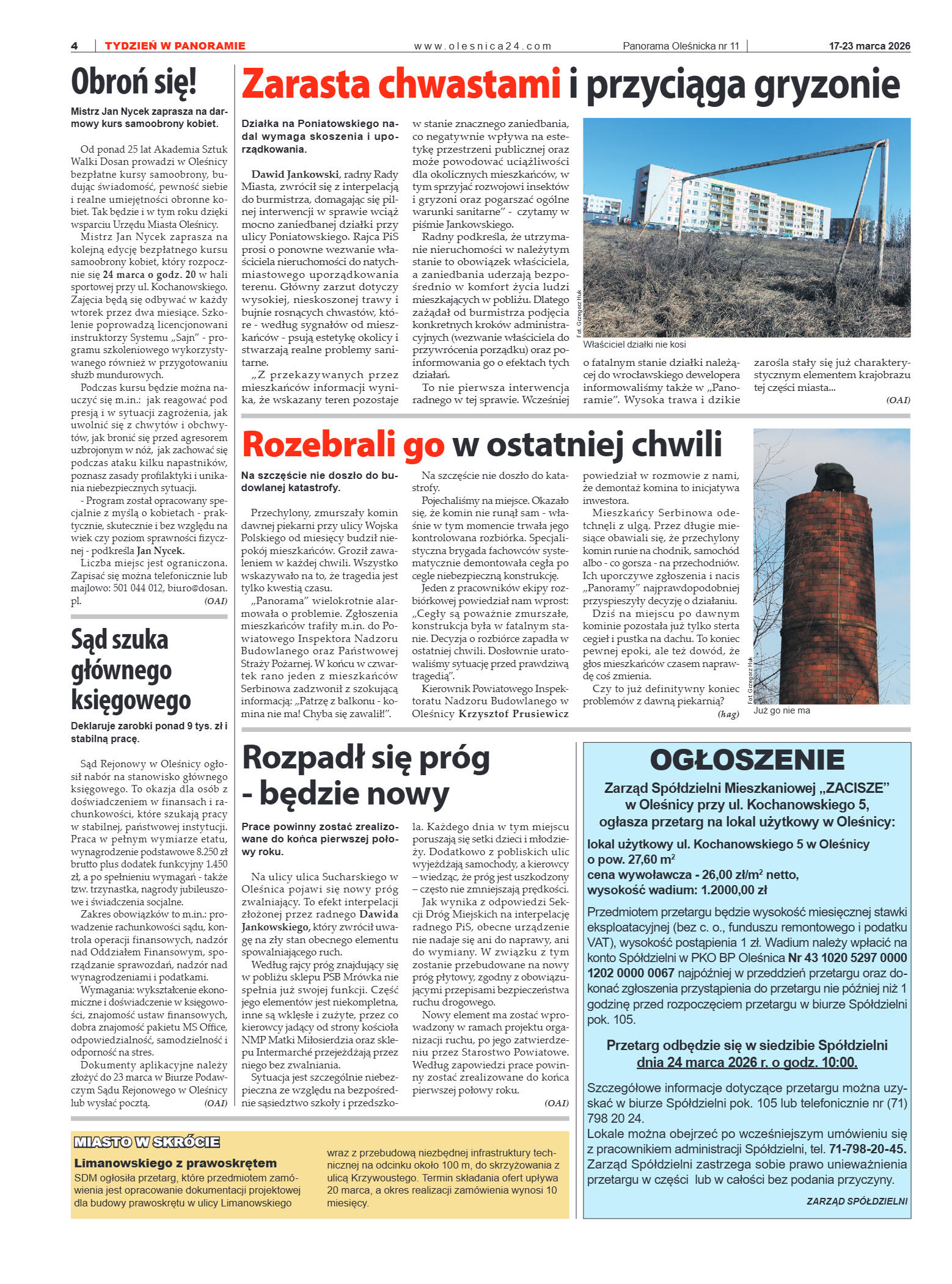 Panorama Oleśnicka nr 11 z 17 marca 2026 - strona 4