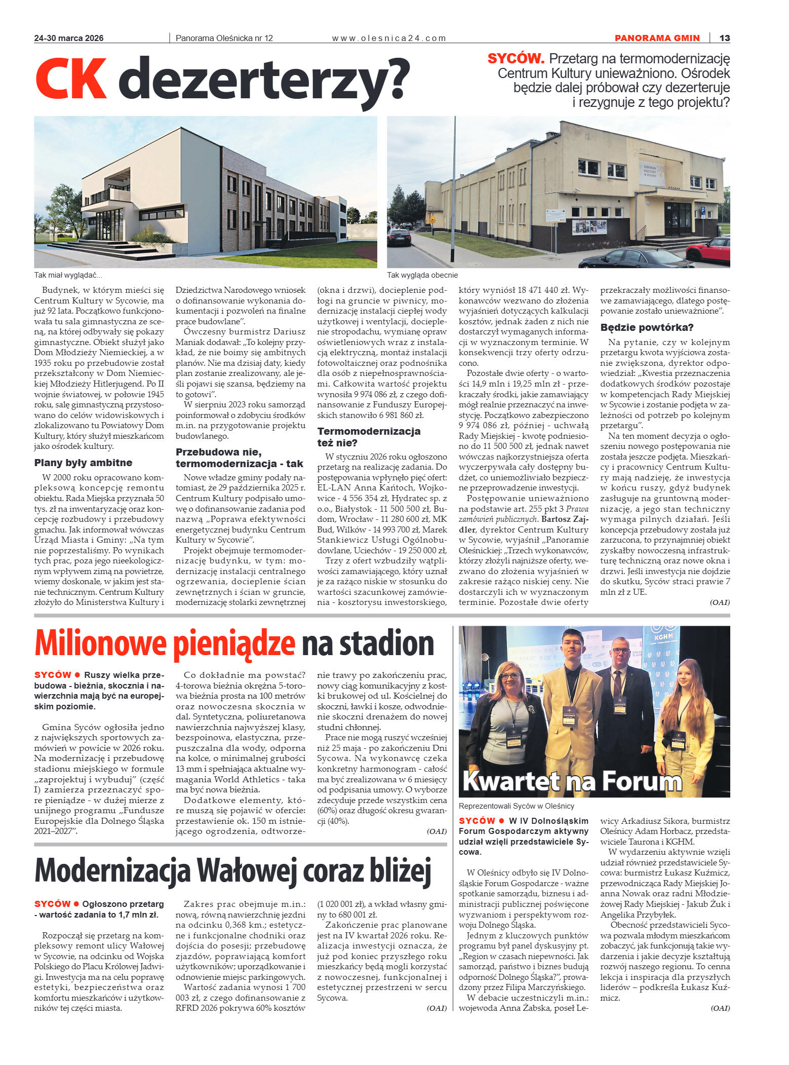 Panorama Oleśnicka nr 12 z 24 marca 2026 - strona 13