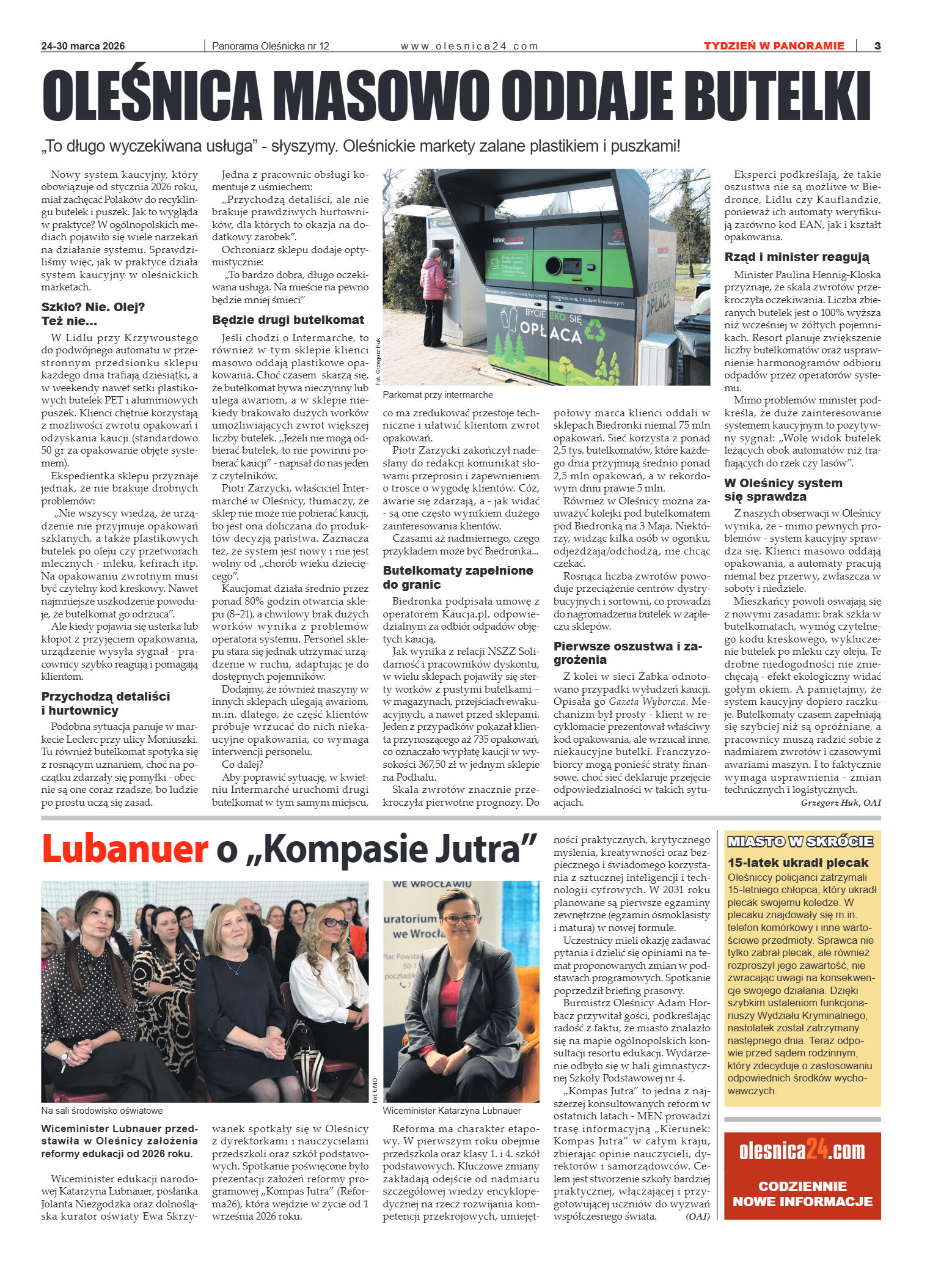 Panorama Oleśnicka nr 12 z 24 marca 2026 - strona 3