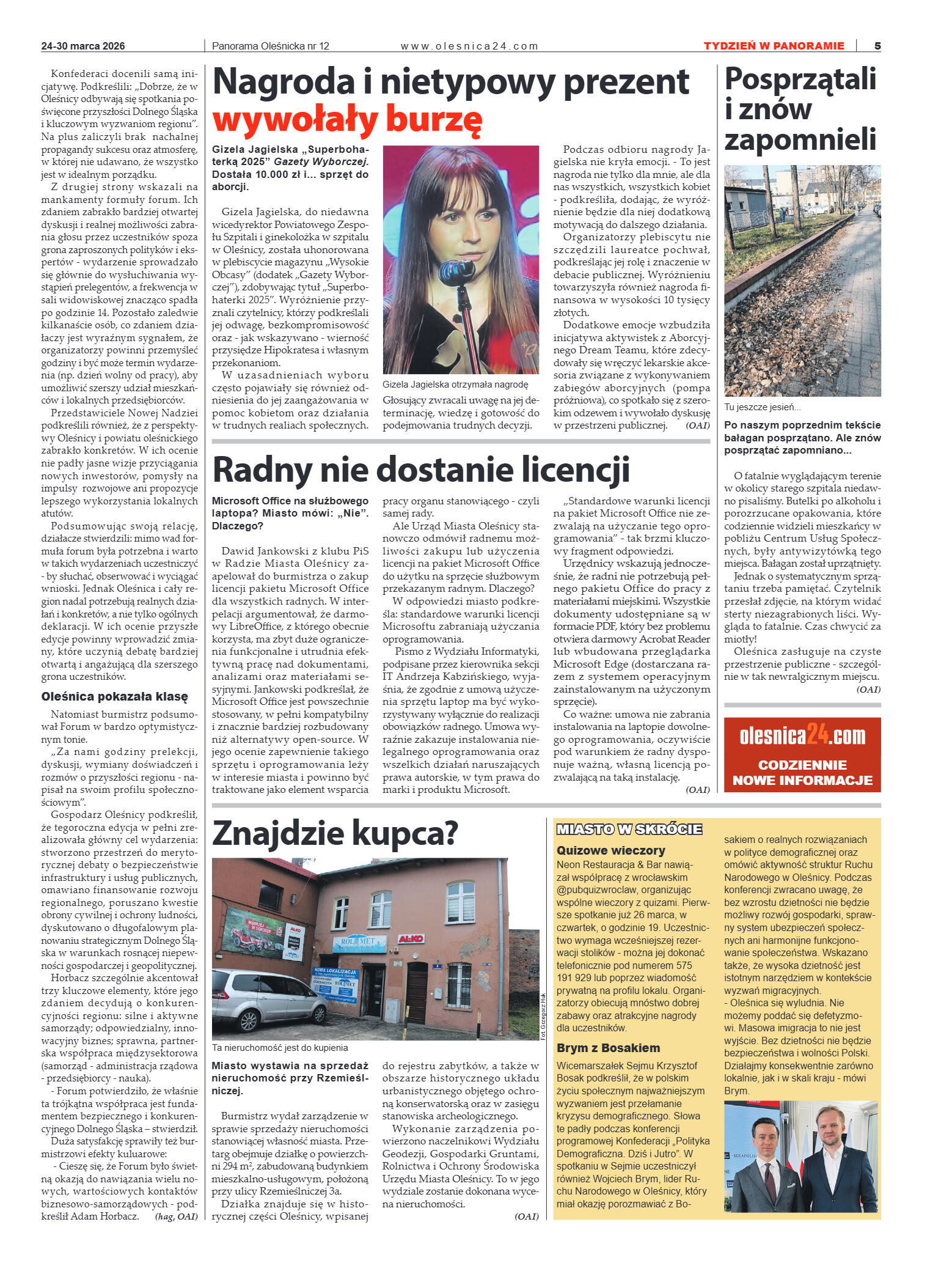Panorama Oleśnicka nr 12 z 24 marca 2026 - strona 5