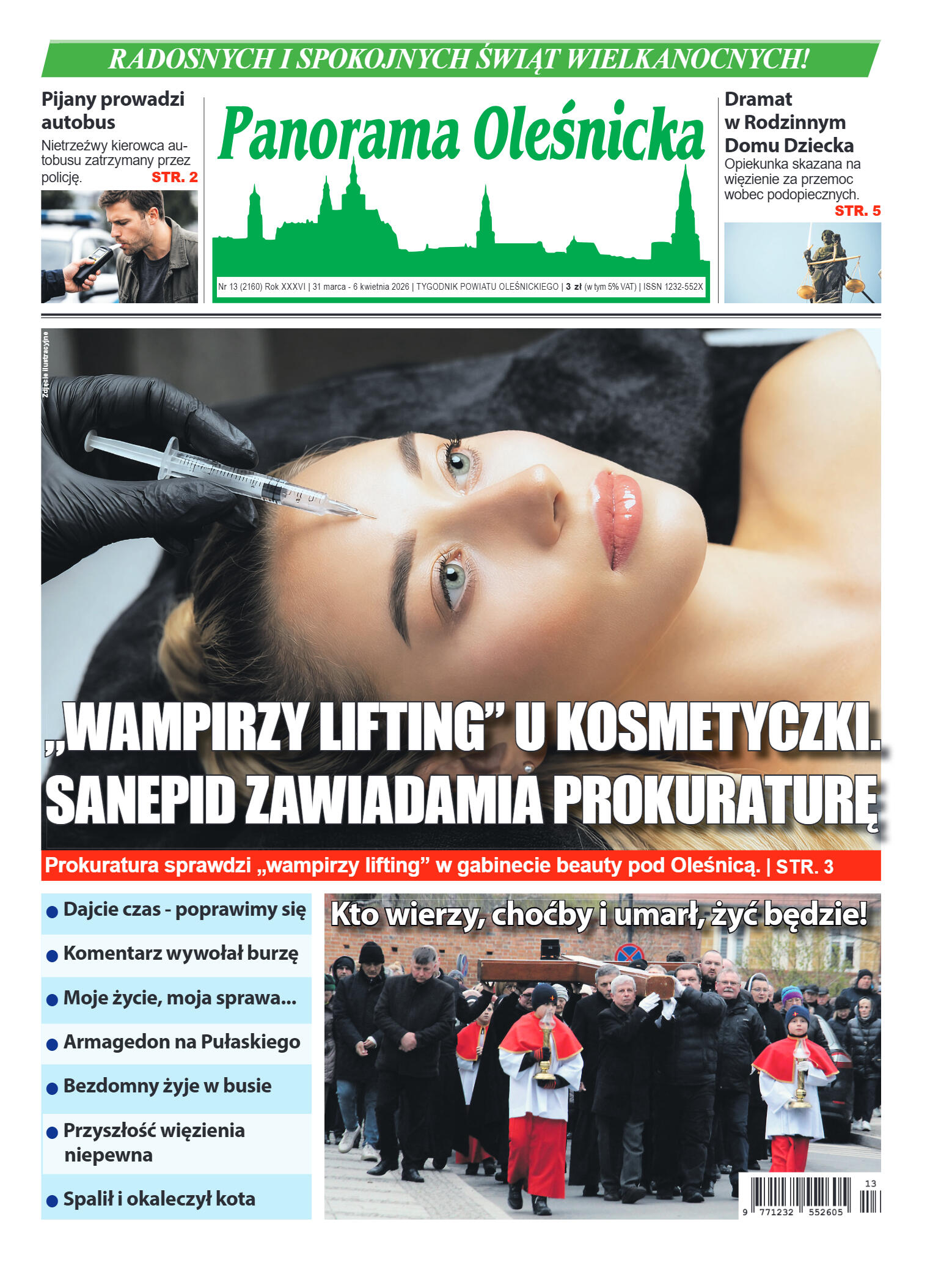 Panorama Oleśnicka nr 13 z 31marca 2026 - strona 1