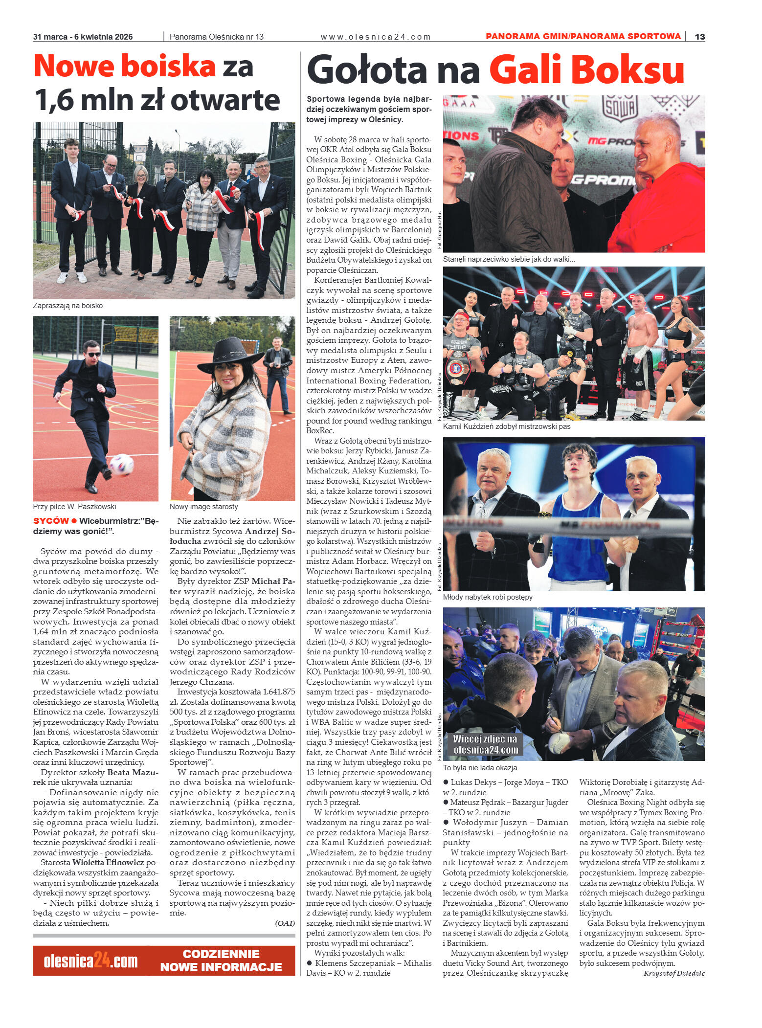 Panorama Oleśnicka nr 13 z 31marca 2026 - strona 13