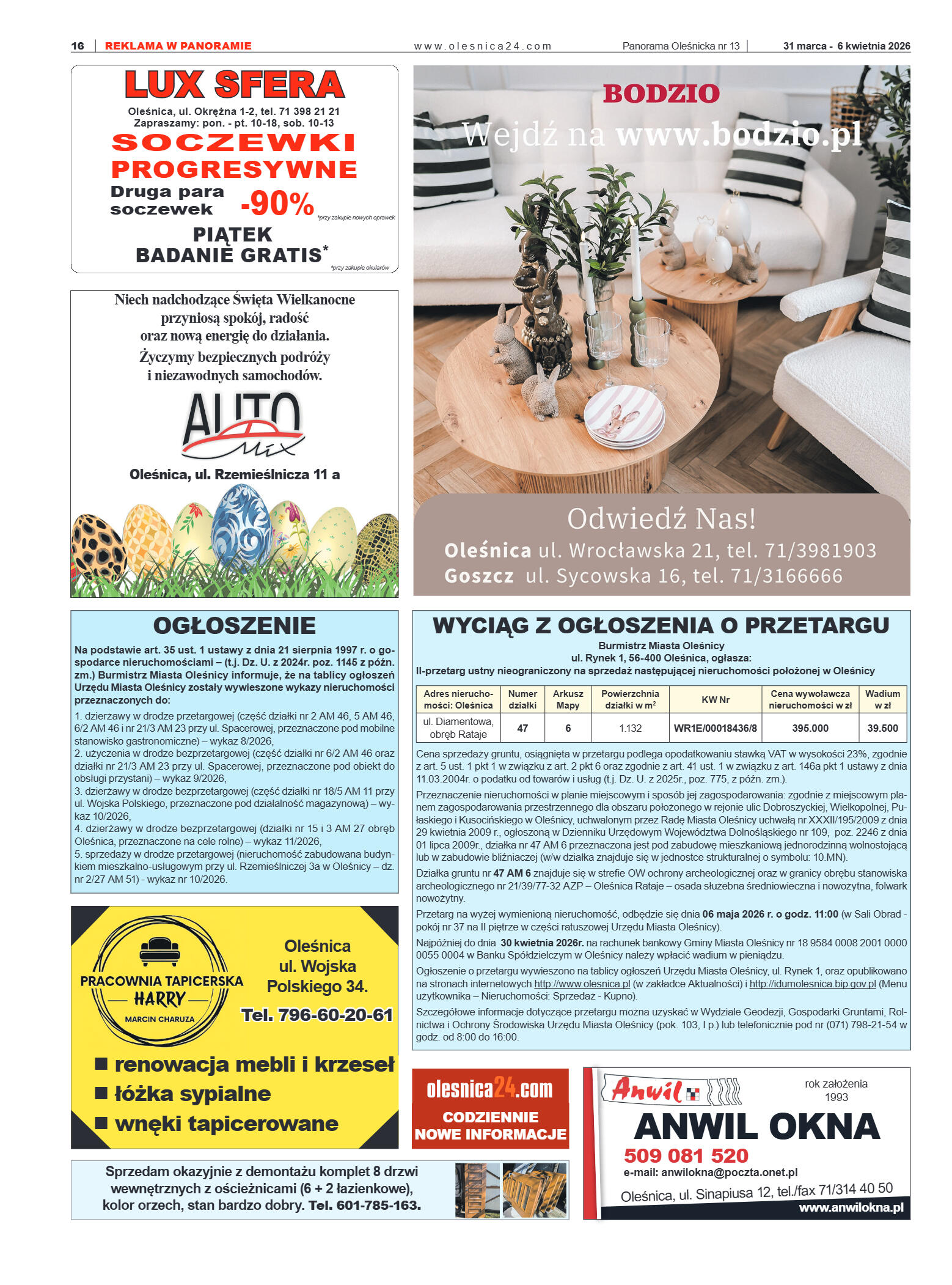 Panorama Oleśnicka nr 13 z 31marca 2026 - strona 16