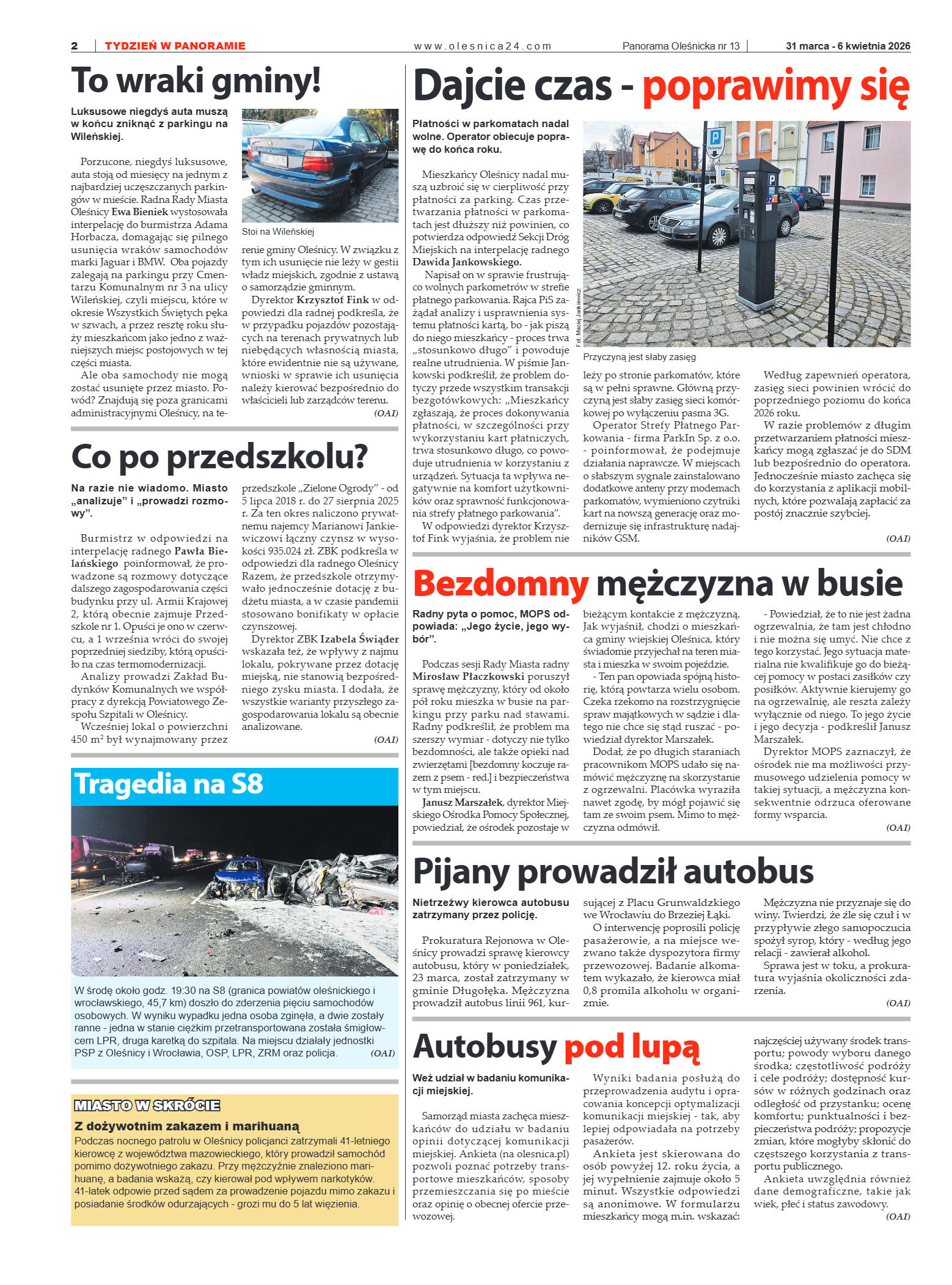 Panorama Oleśnicka nr 13 z 31marca 2026 - strona 2
