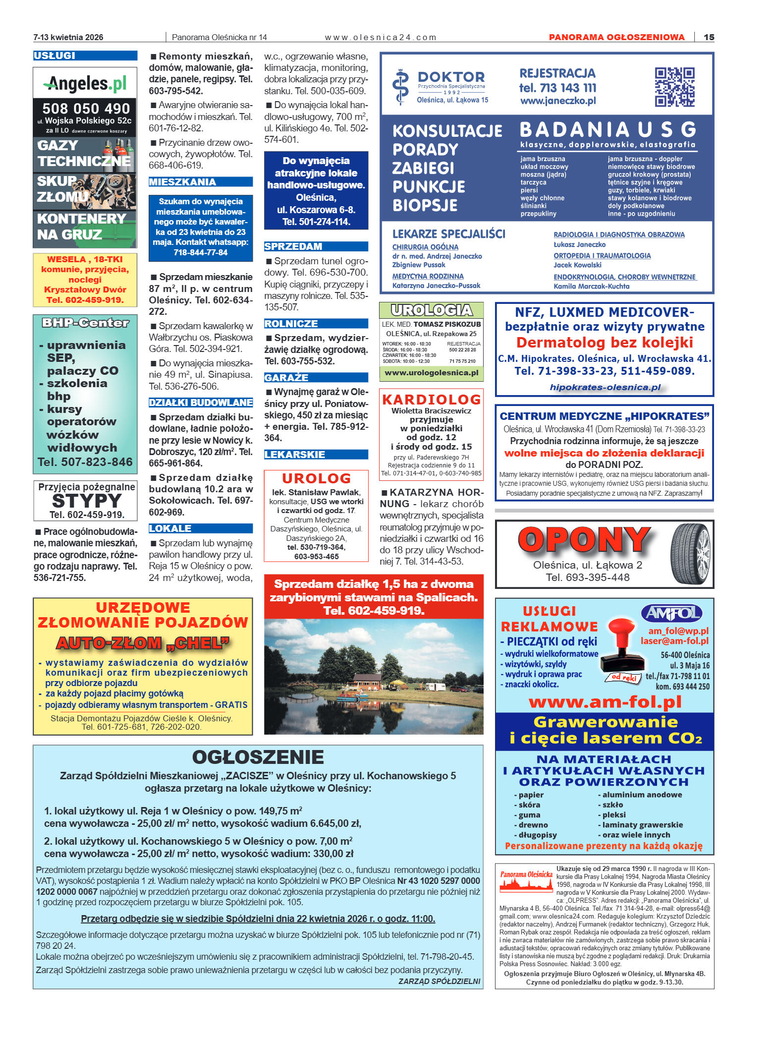 Panorama Oleśnicka nr 14 z 7 kwietnia 2026 - strona 15