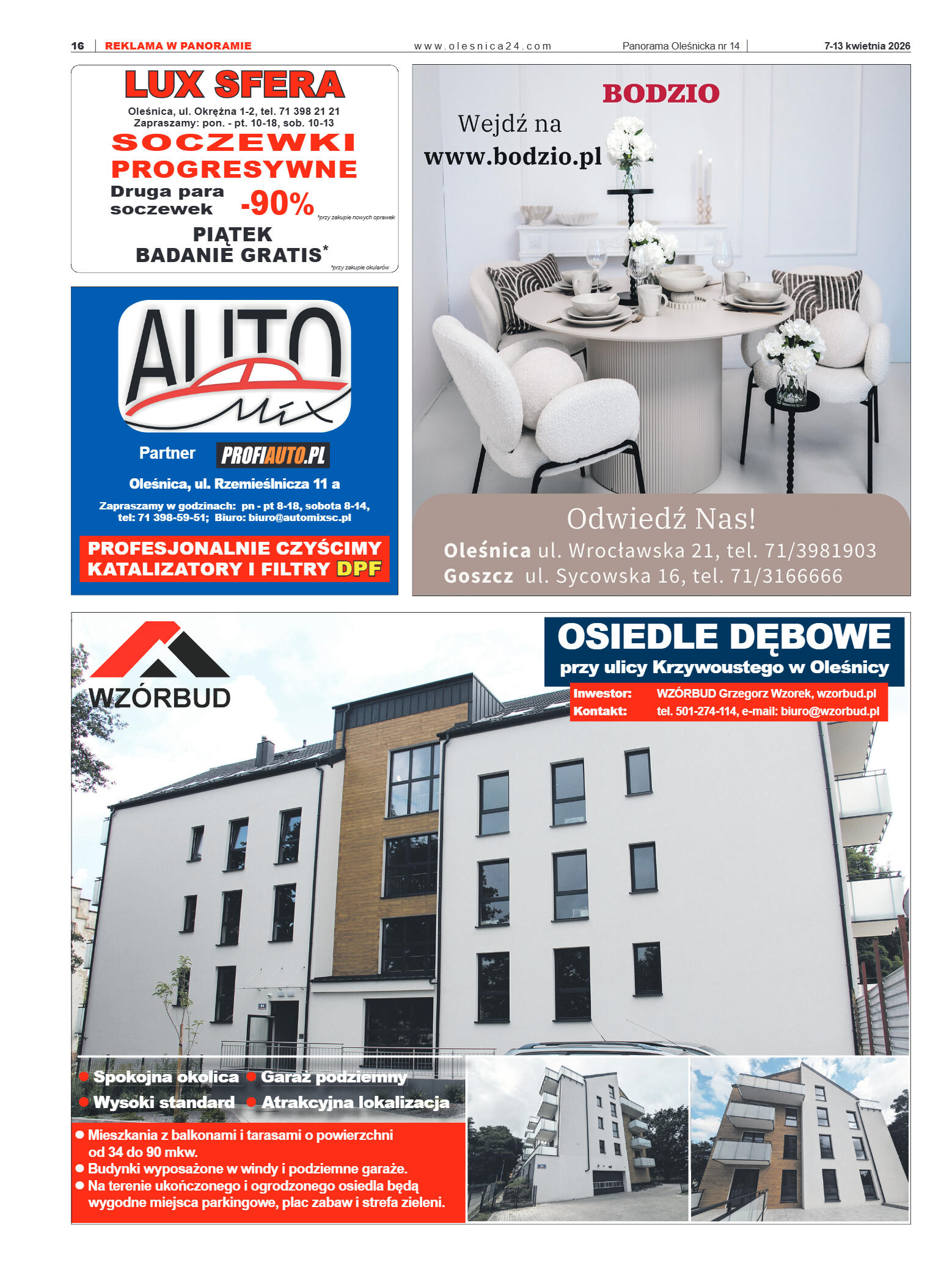Panorama Oleśnicka nr 14 z 7 kwietnia 2026 - strona 16
