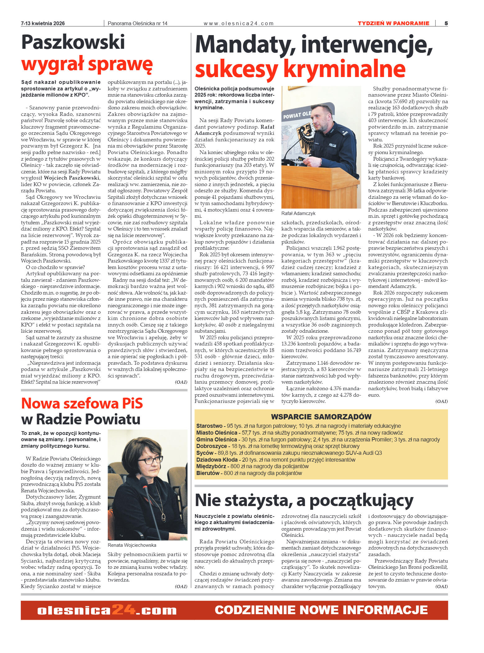 Panorama Oleśnicka nr 14 z 7 kwietnia 2026 - strona 5