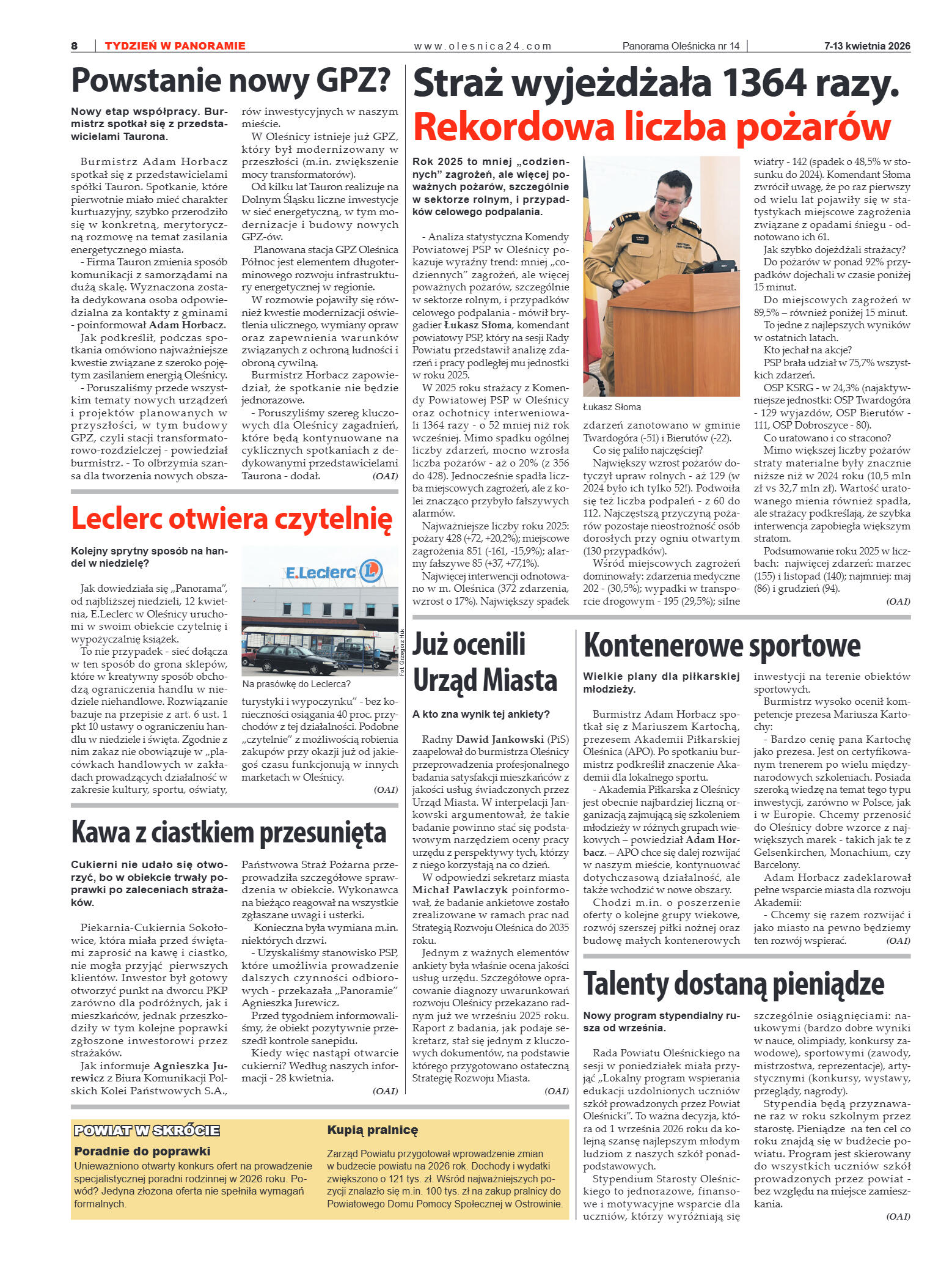 Panorama Oleśnicka nr 14 z 7 kwietnia 2026 - strona 8