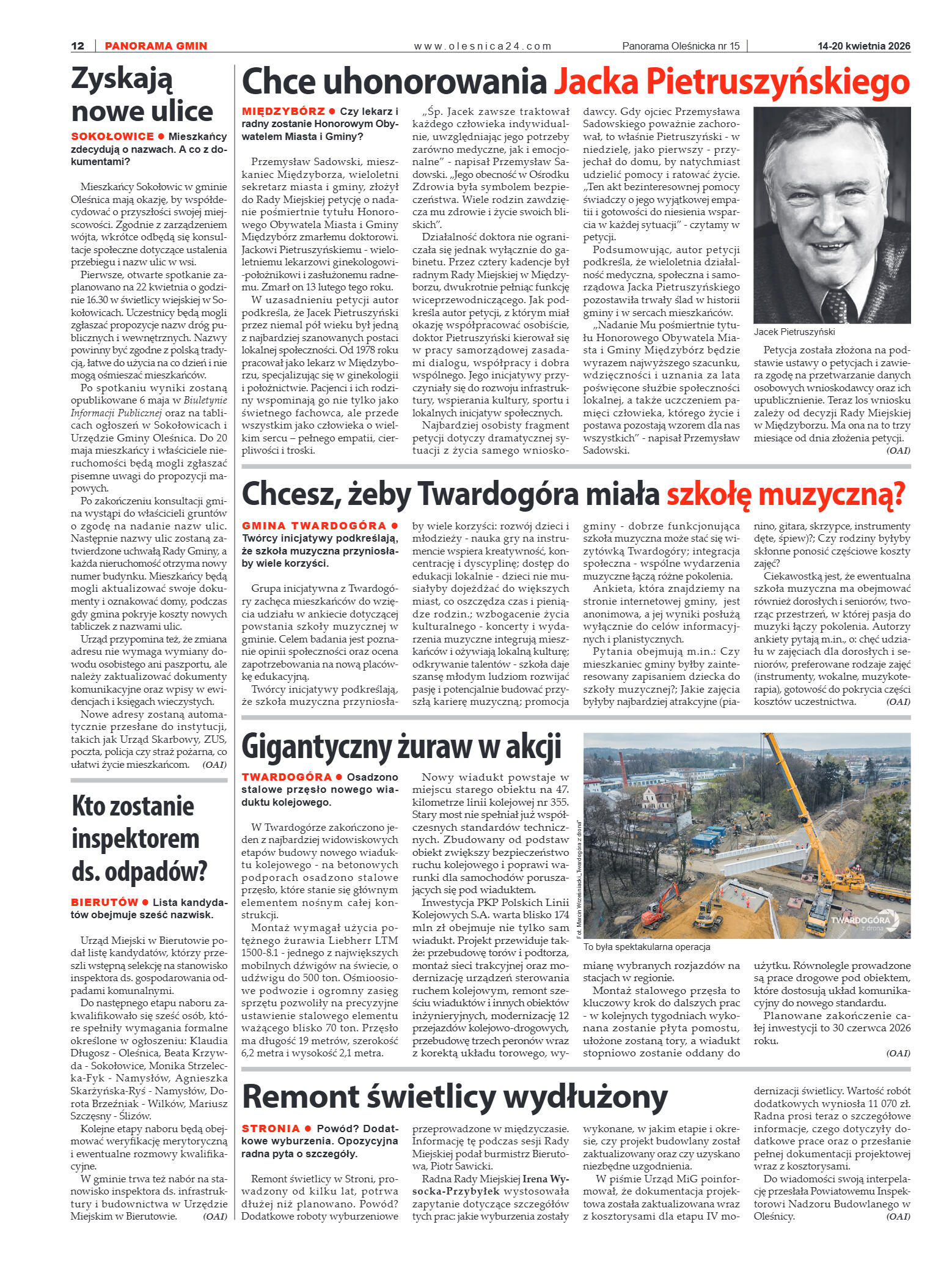 Panorama Oleśnicka nr 15 z 14 kwietnia 2026 - strona 12